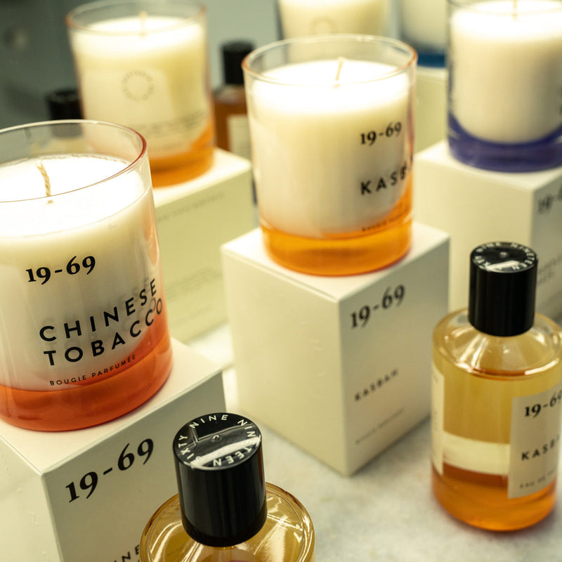 19-69 Blog Post Banner Scents Packaging and candles on top