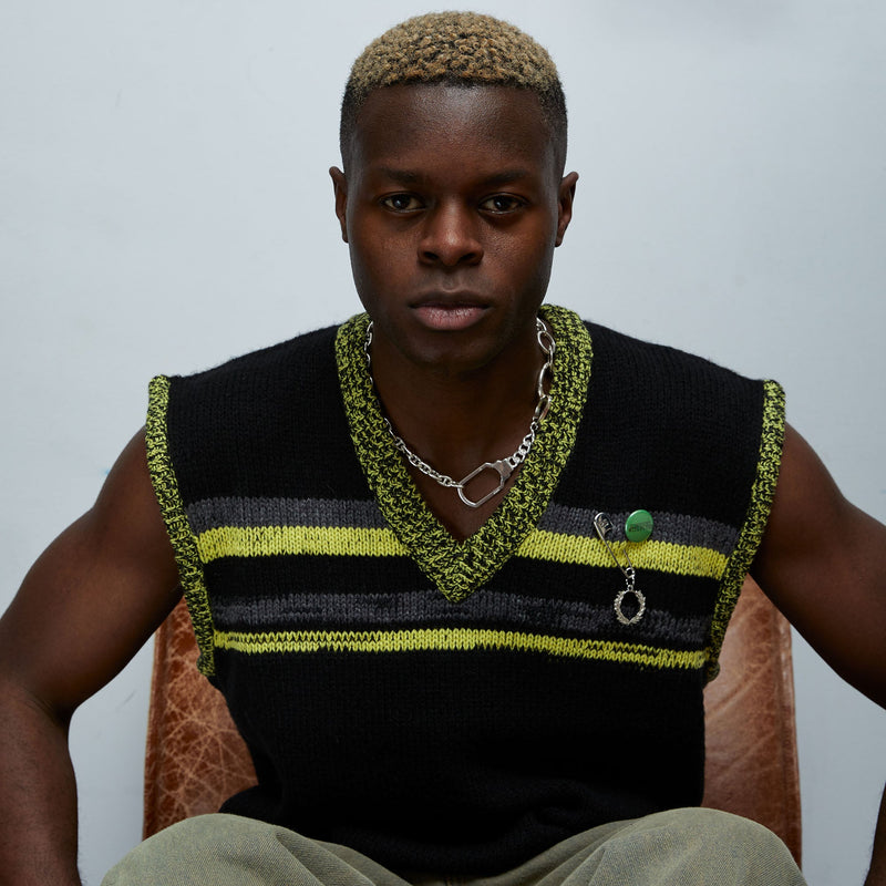 Fred Perry Blog Post Banner Man wearing a wool vest