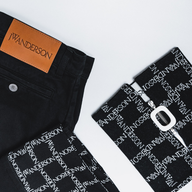 JW Anderson brand Banner image of clothing closeups