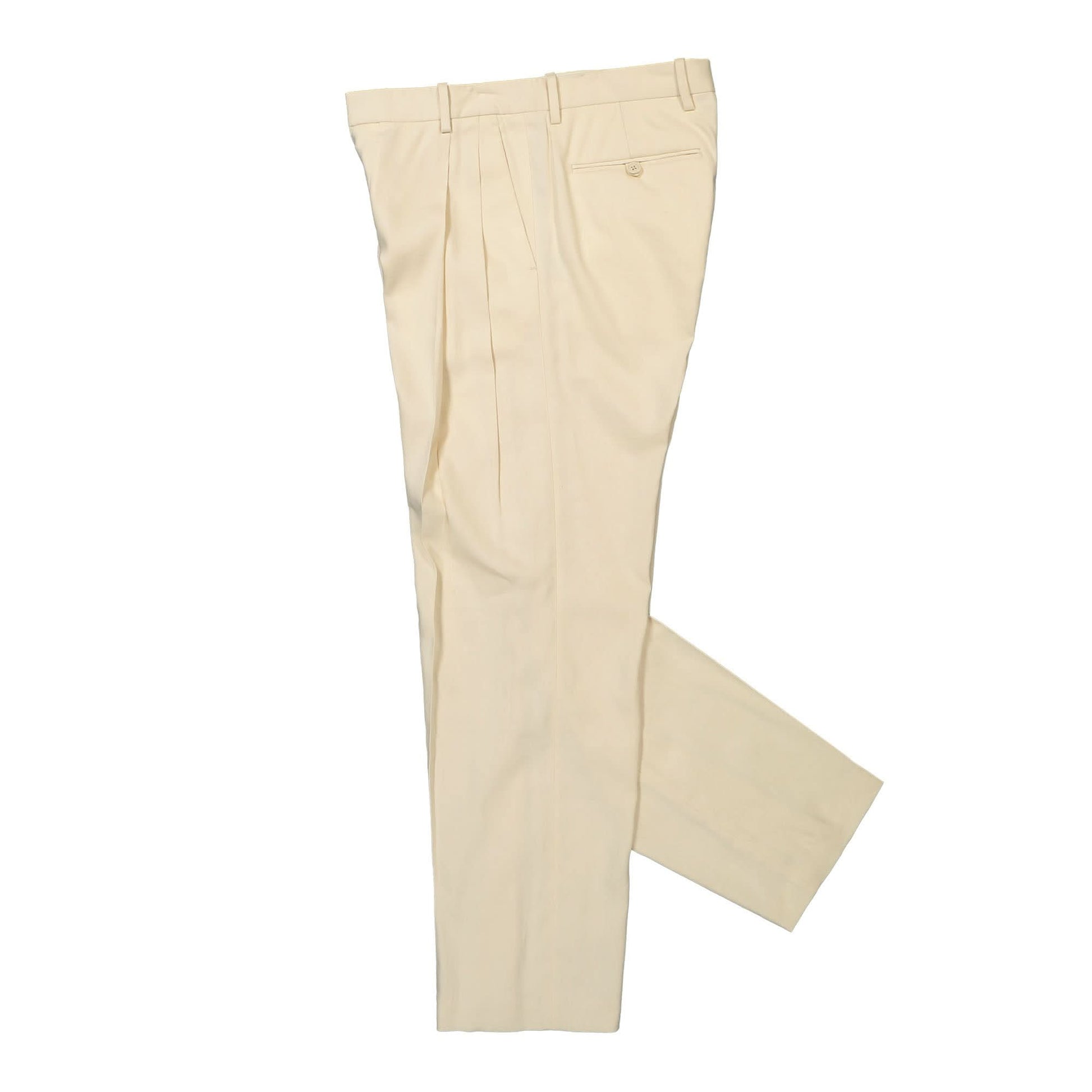 Helmut Lang Double Pleated Pant Beige Detail view 3 | Gate