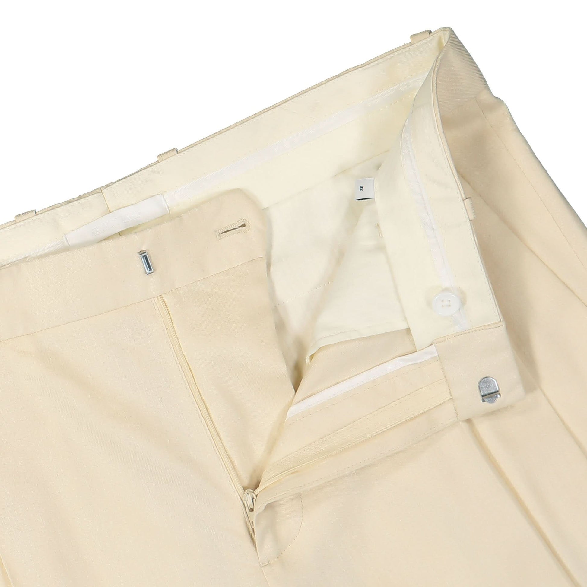 Helmut Lang Double Pleated Pant Beige Detail view 4 | Gate