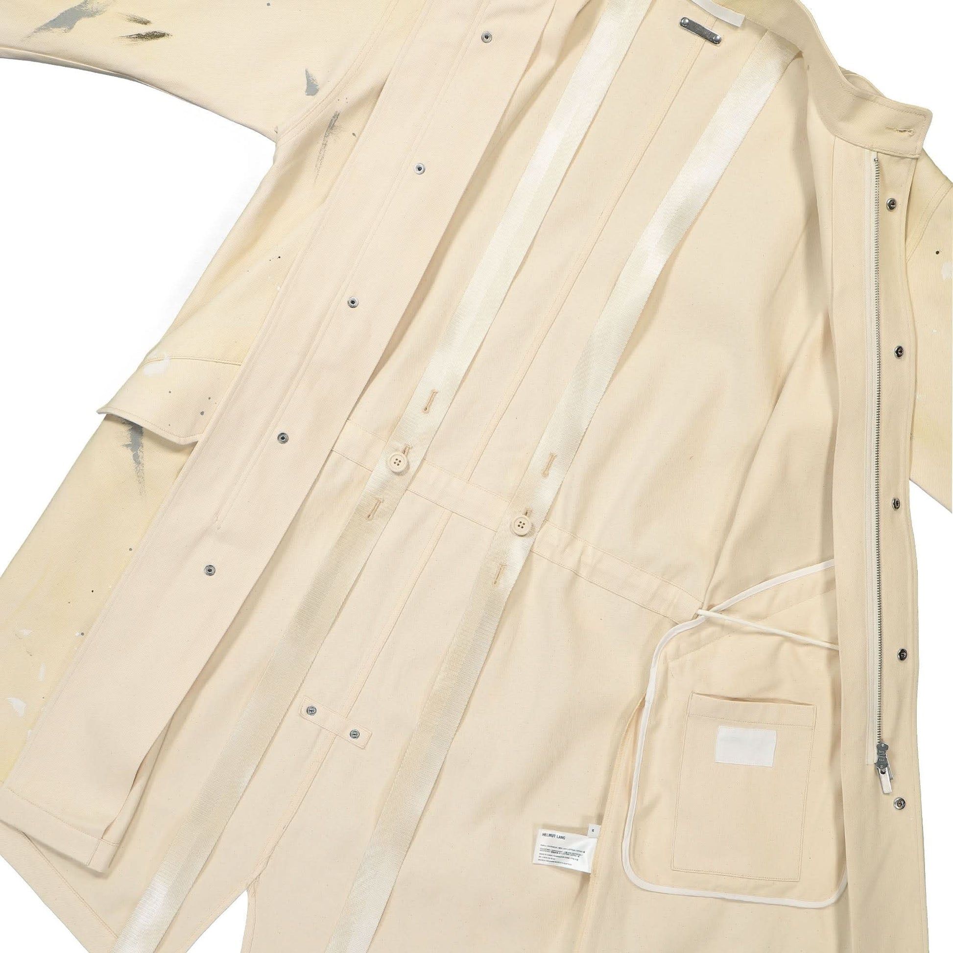 Helmut Lang Painted Parka Beige Detail view 5 | Gate