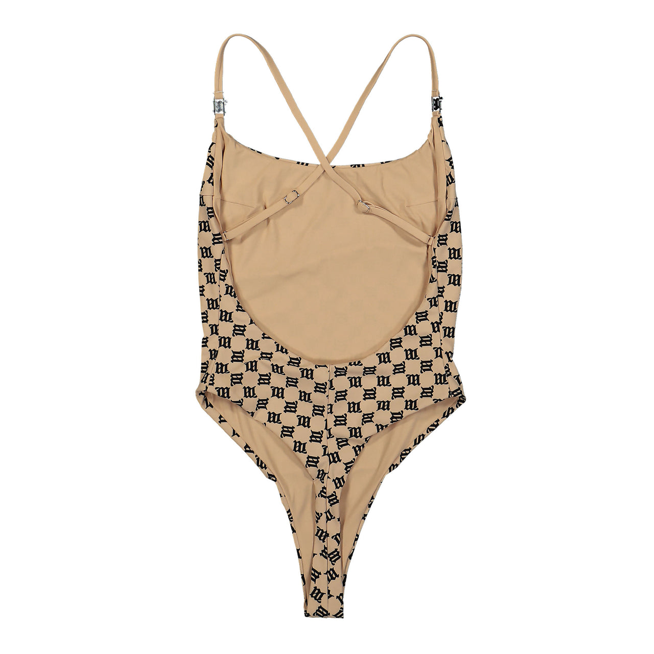 MISBHV Swim Monogram Signature One Piece Beige Detail view 1 | Gate