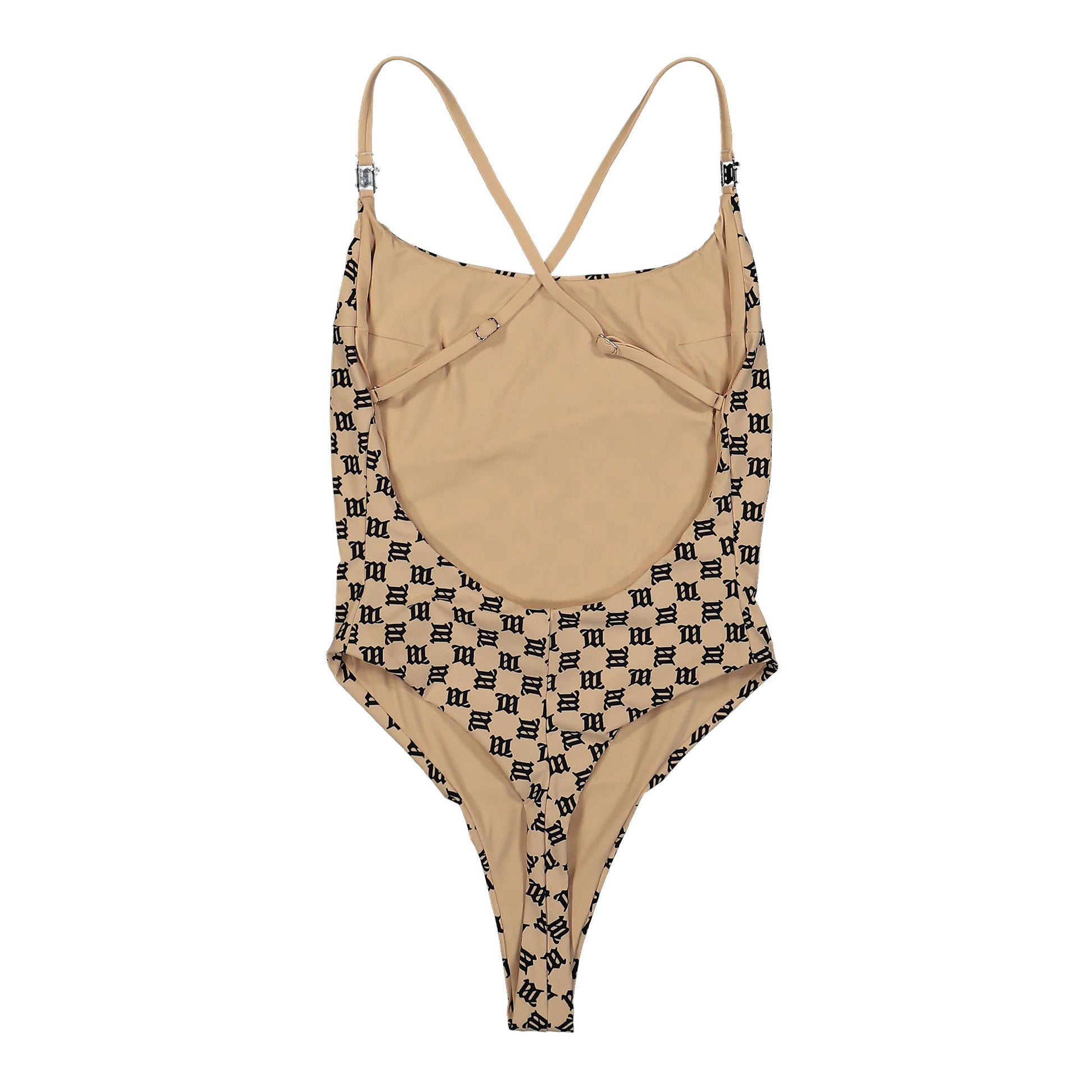 MISBHV Swim Monogram Signature One Piece Beige Detail view 2 | Gate