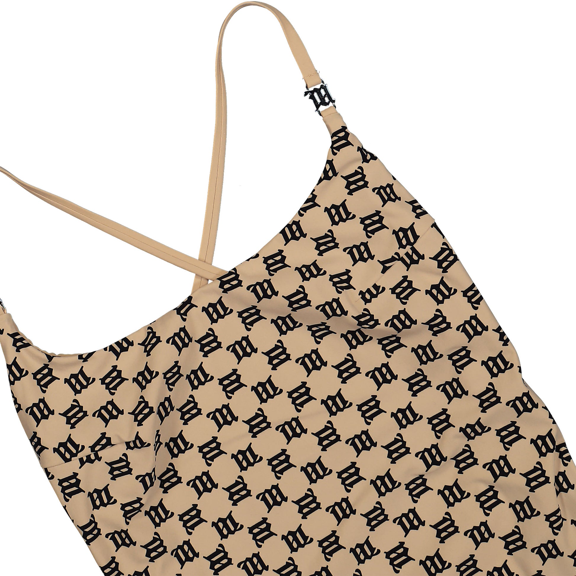 MISBHV Swim Monogram Signature One Piece Beige Detail view 3 | Gate