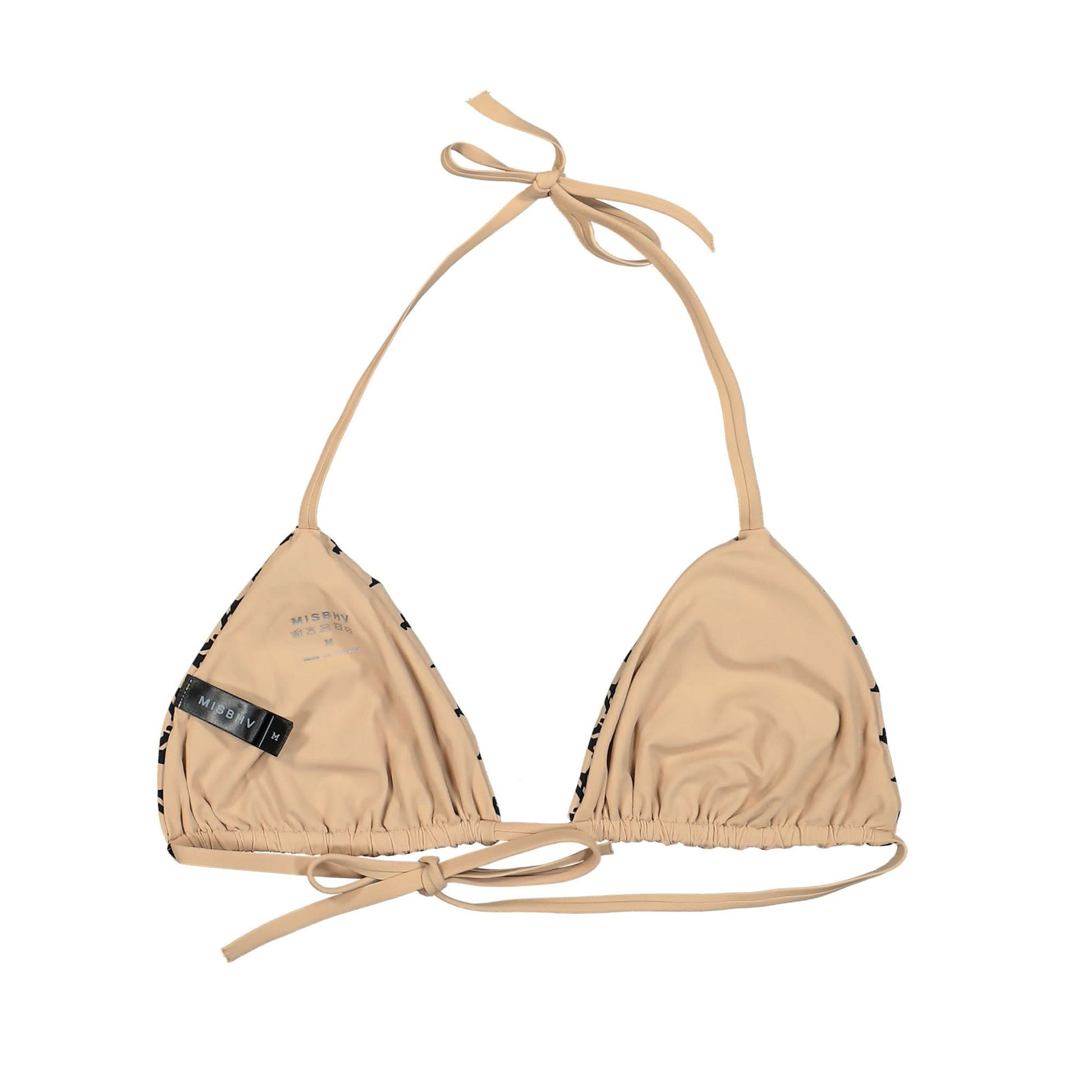 MISBHV Swim Monogram Bikini Bra Beige Detail view 2 | Gate