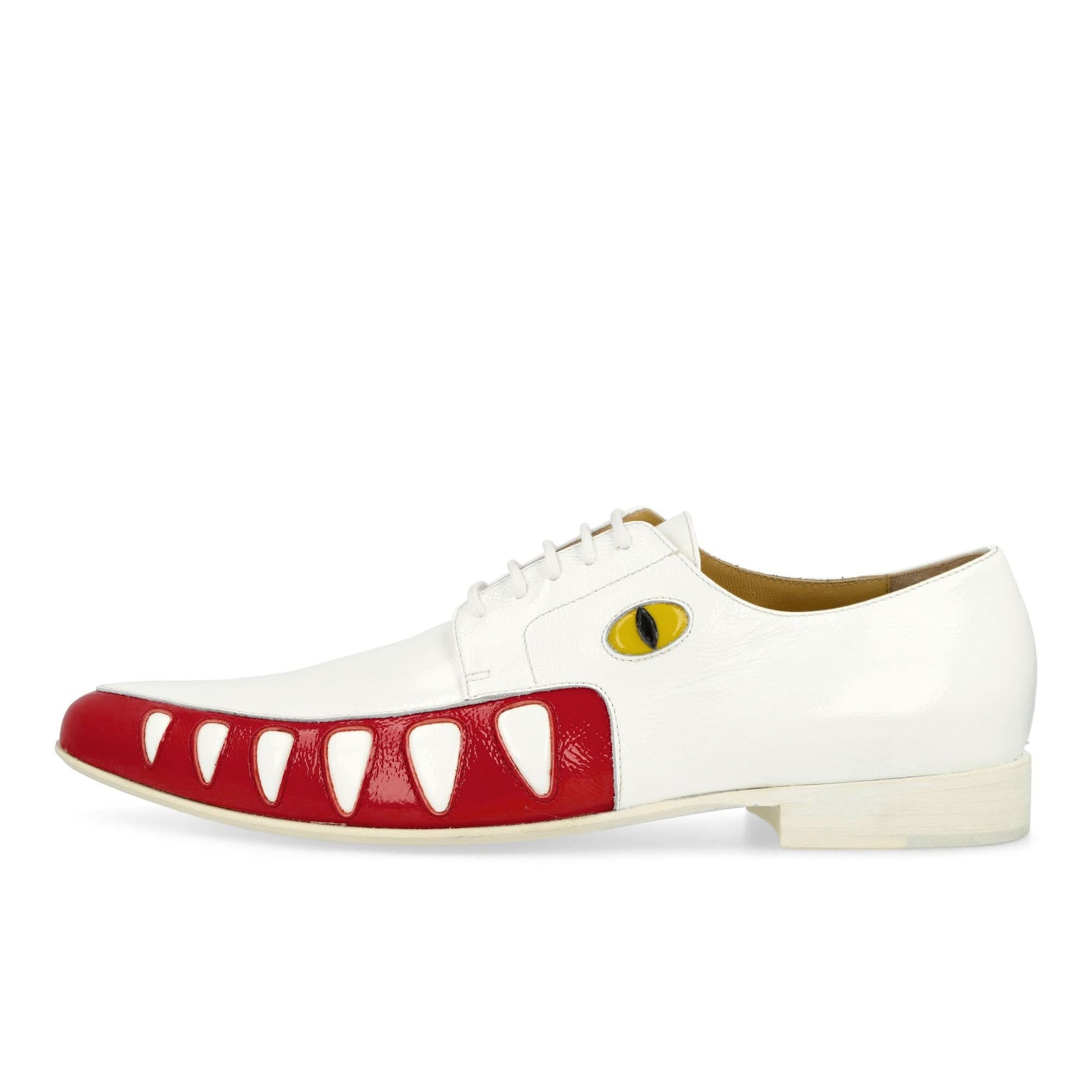 Walter Van Beirendonck Crocodile Shoes White Lace Ups Detail view 1 | Gate