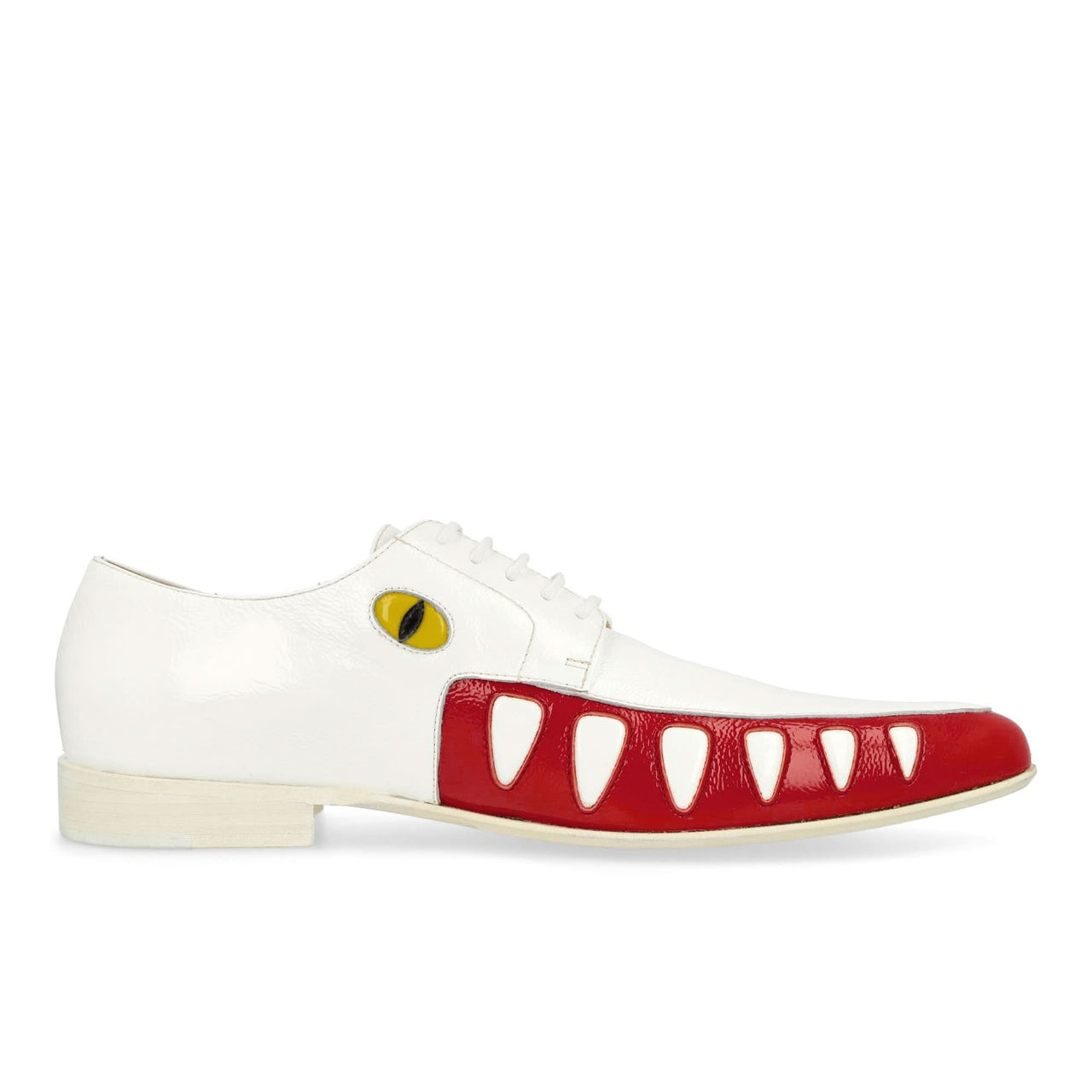 Walter Van Beirendonck Crocodile Shoes White Lace Ups Detail view 1 | Gate