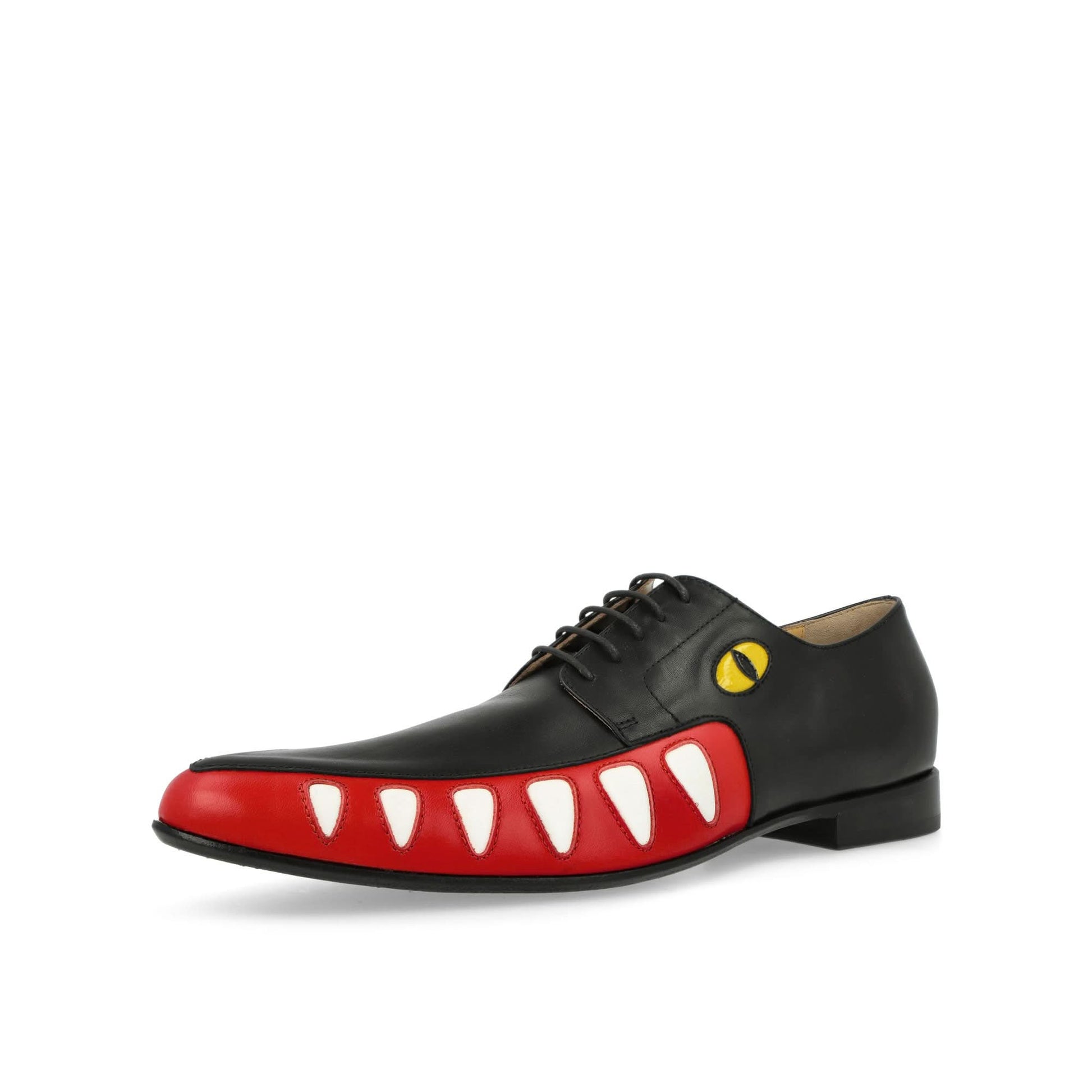 Walter Van Beirendonck Crocodile Shoes Black Lace Ups Detail view 4 | Gate