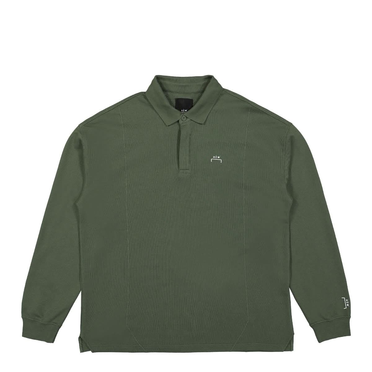 Converse Long Sleeve Polo Green Detail view 1 | Gate