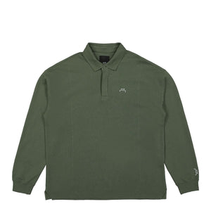 Converse Long Sleeve Polo Green Detail view 1 | Gate