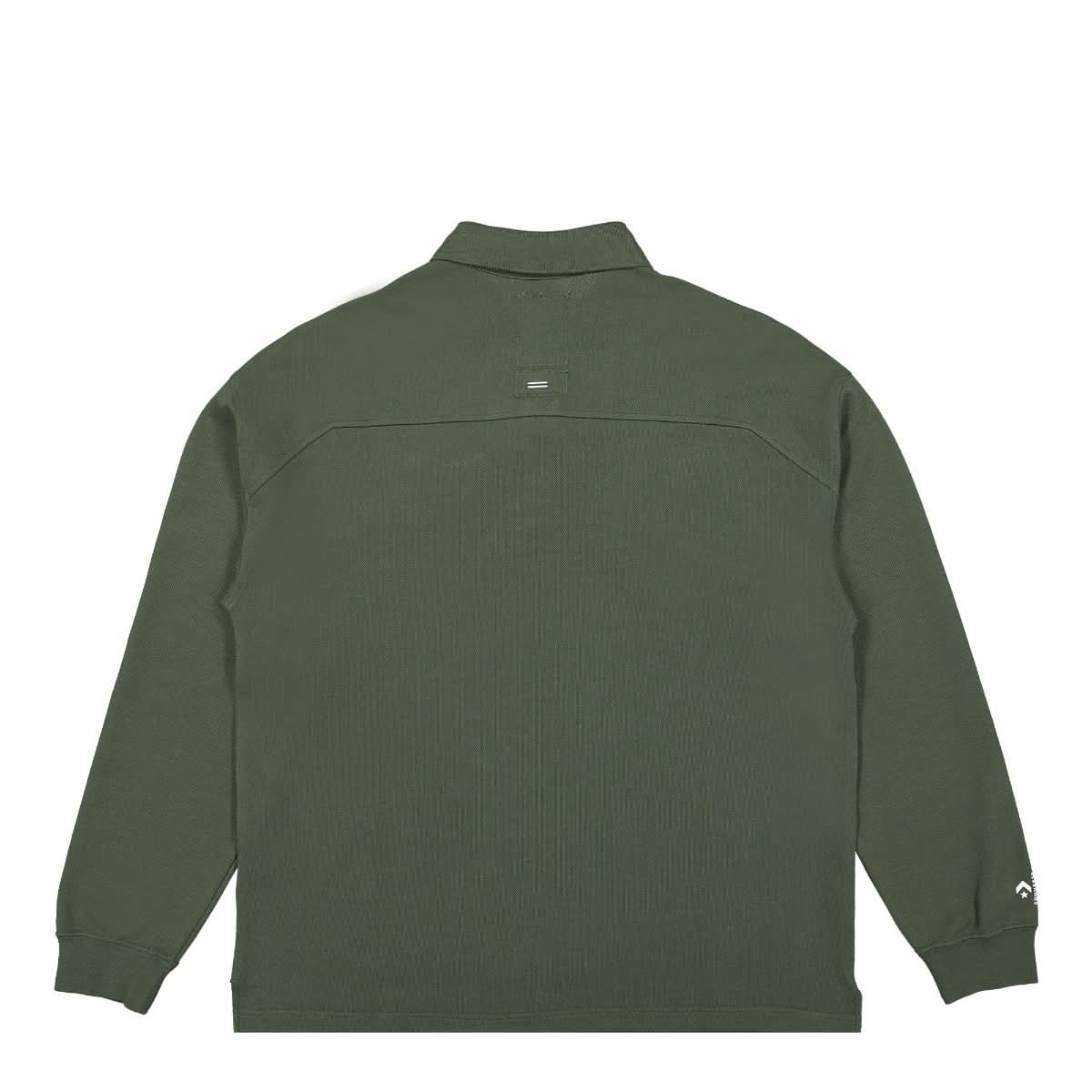Converse Long Sleeve Polo Green Detail view 3 | Gate