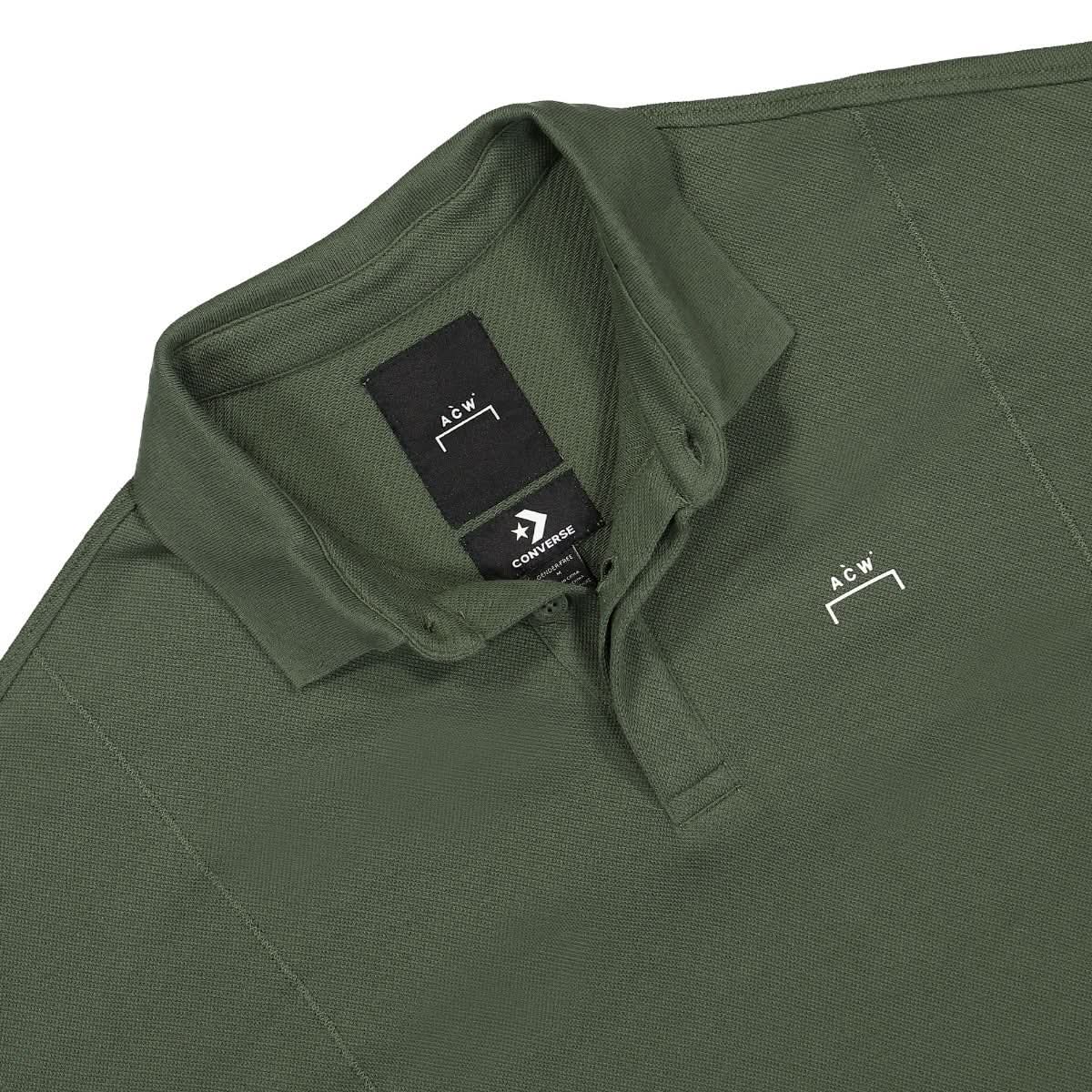 Converse Long Sleeve Polo Green Detail view 4 | Gate