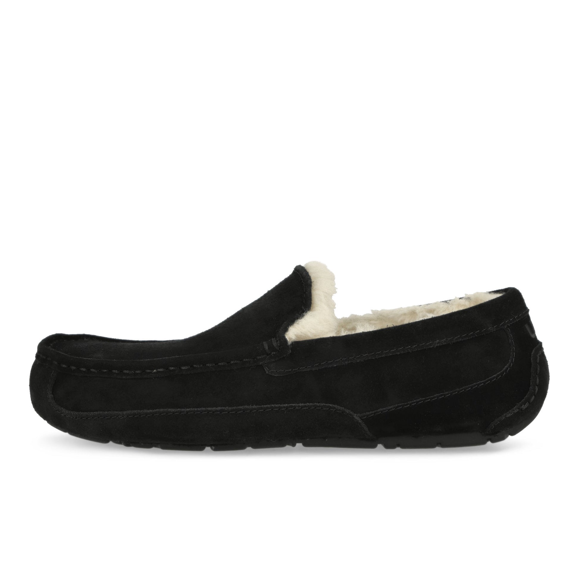 UGG M Ascot Black Loafers 1101110-BLK / Black Detail View 1 | GATE