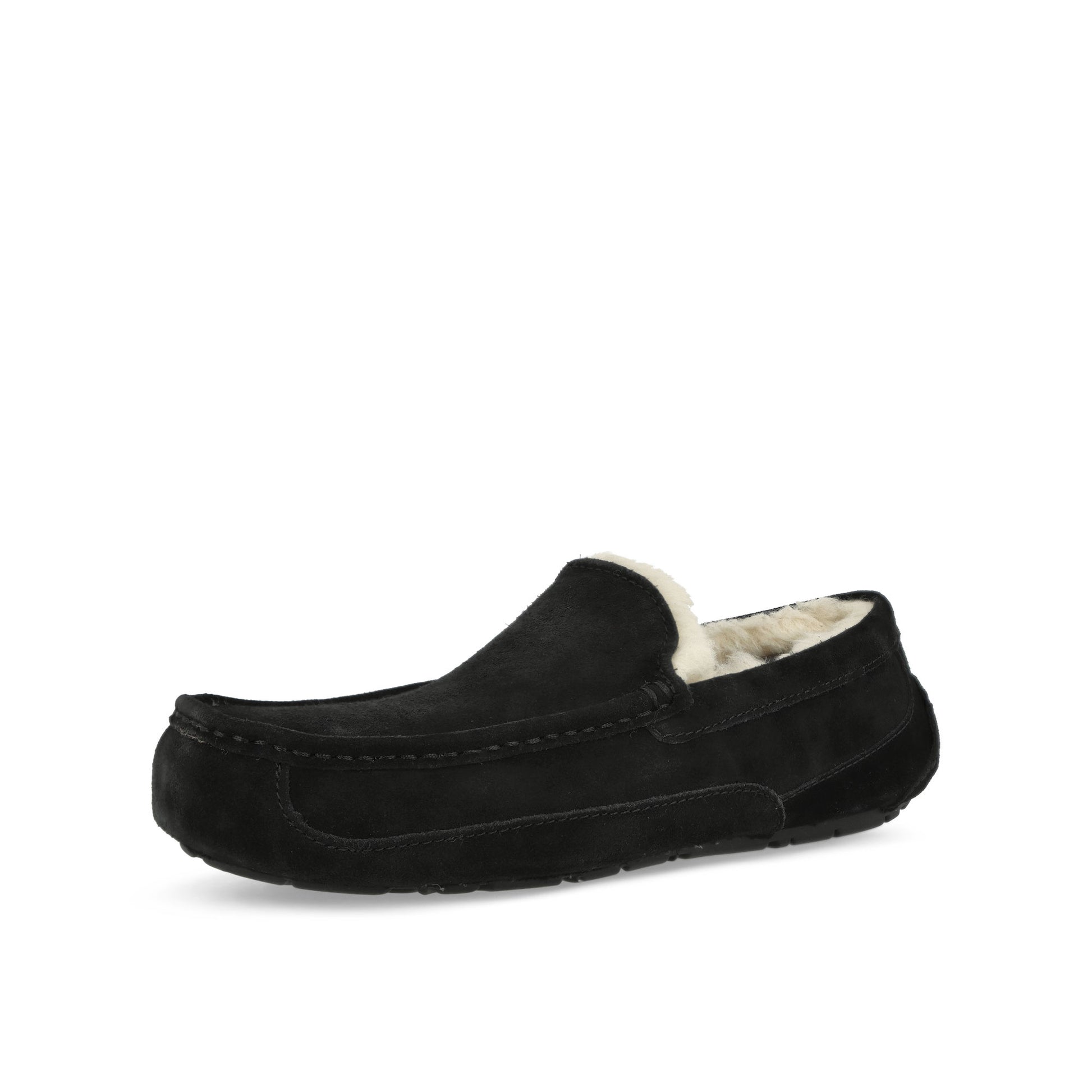UGG M Ascot Black Loafers 1101110-BLK / Black Detail View 4 | GATE