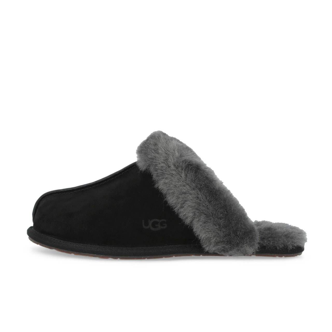 UGG W Scuffette II Black / Grey Slides 1106872-BCGR Detail View 1 | GATE