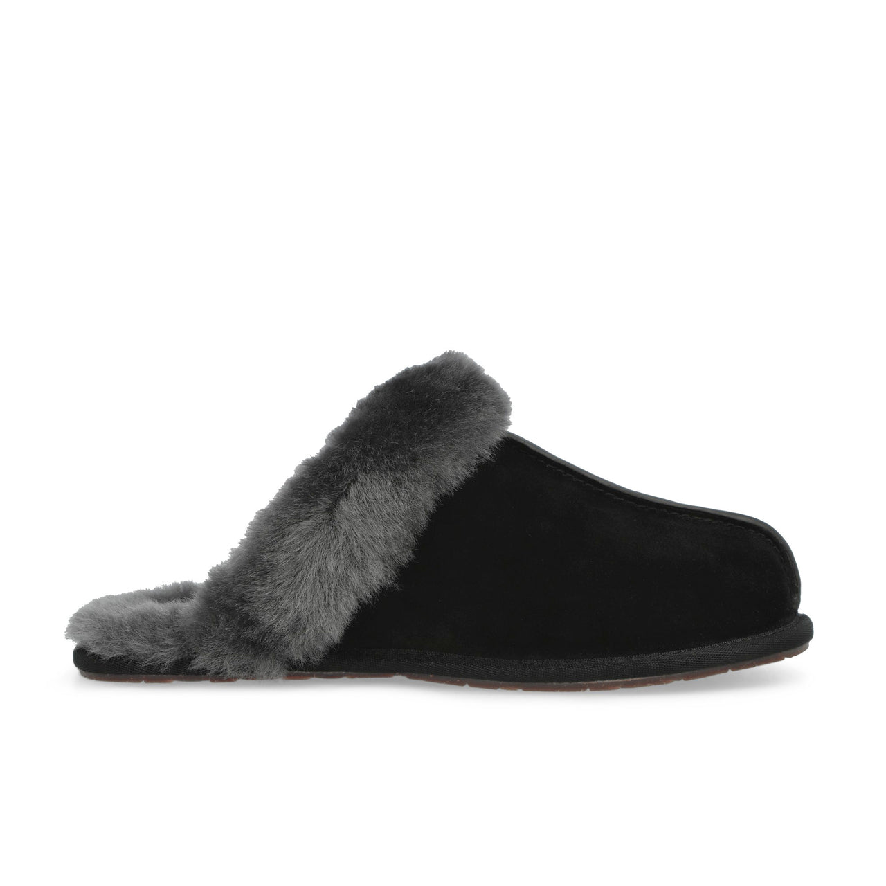 UGG W Scuffette II Black / Grey Slides 1106872-BCGR Detail View 1 | GATE