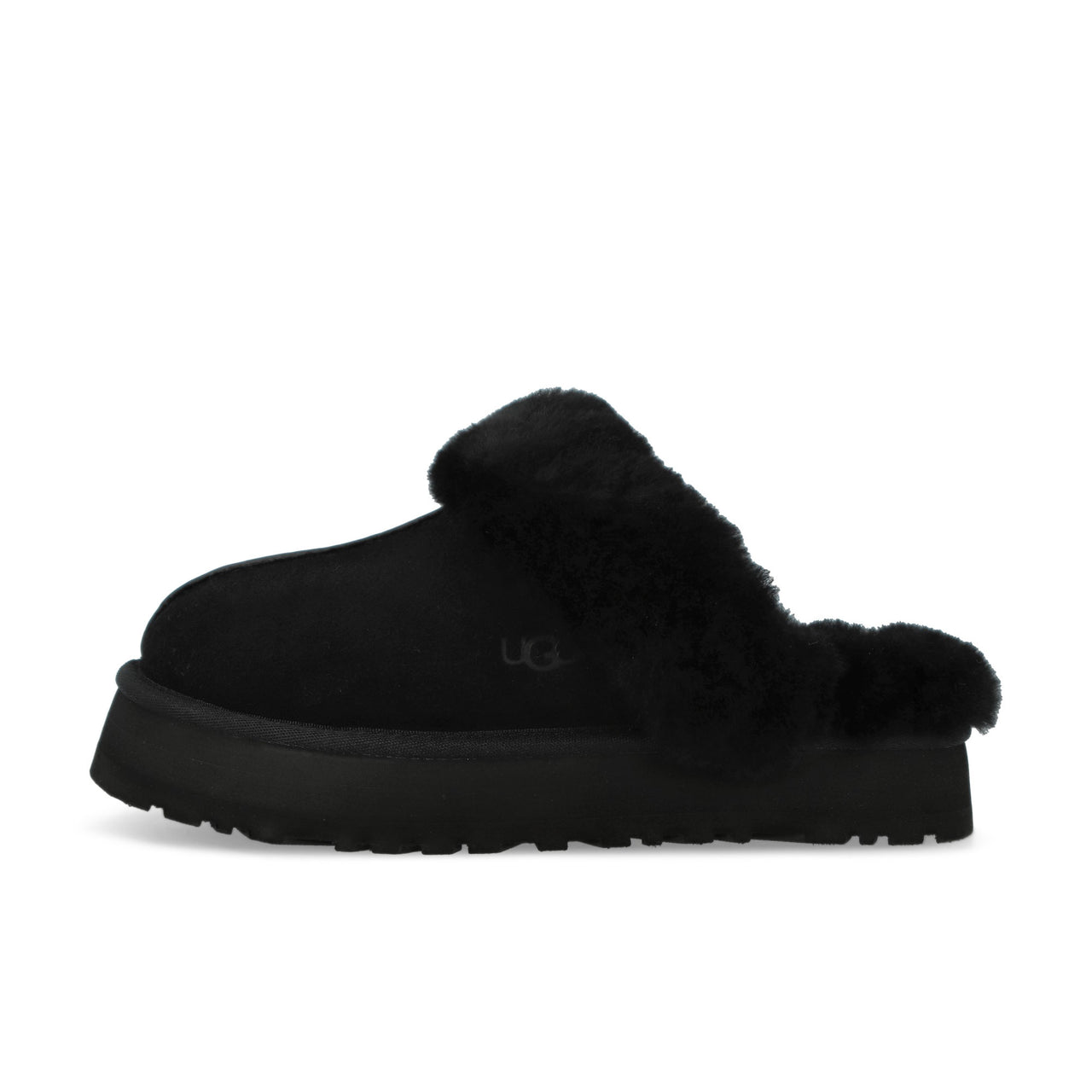 UGG W Disquette Black Slides 1122550-BLK / Black Detail View 1 | GATE