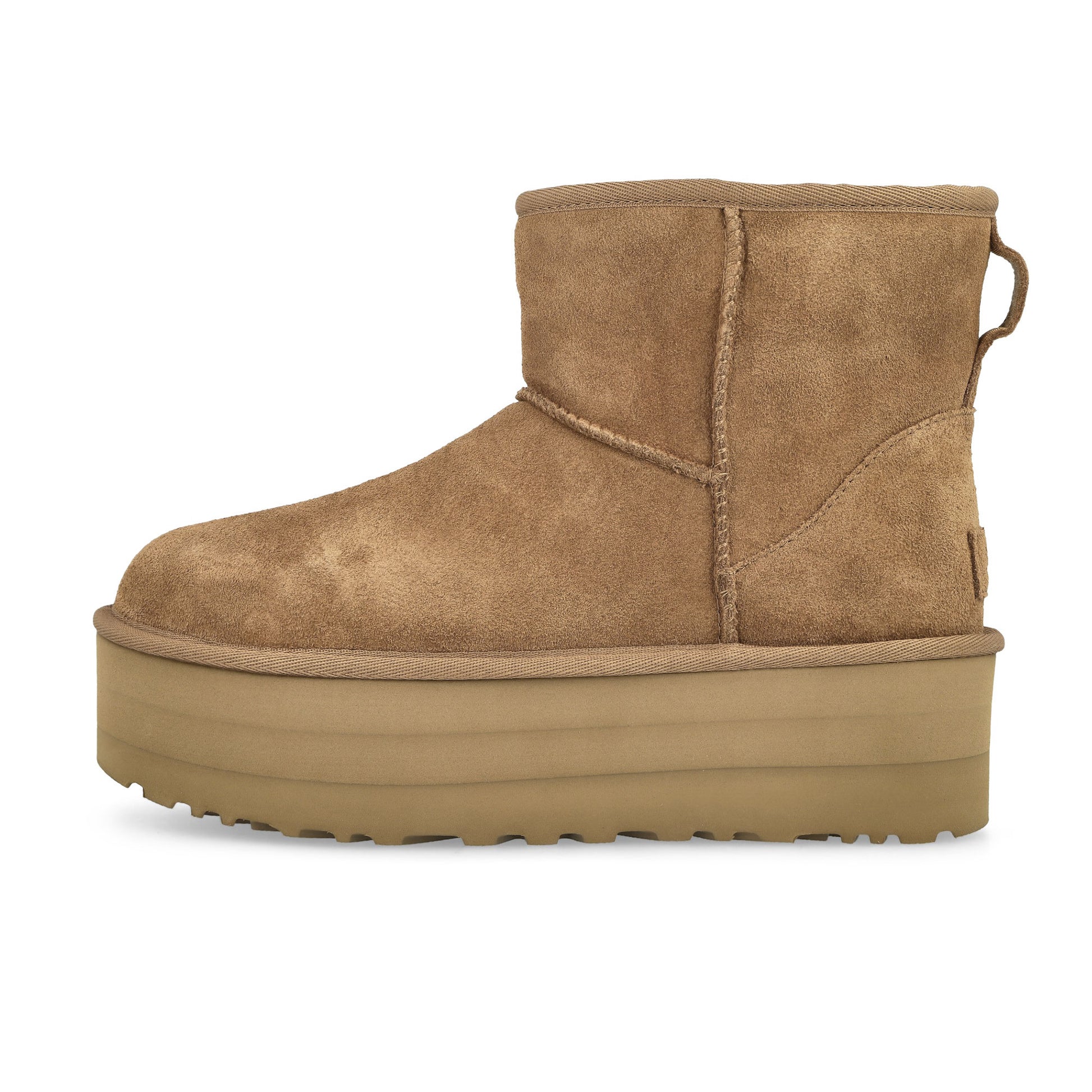 UGG W Classic Mini Platform Chestnut Boots 1134991-CHE / Chestnut Detail View 1 | GATE