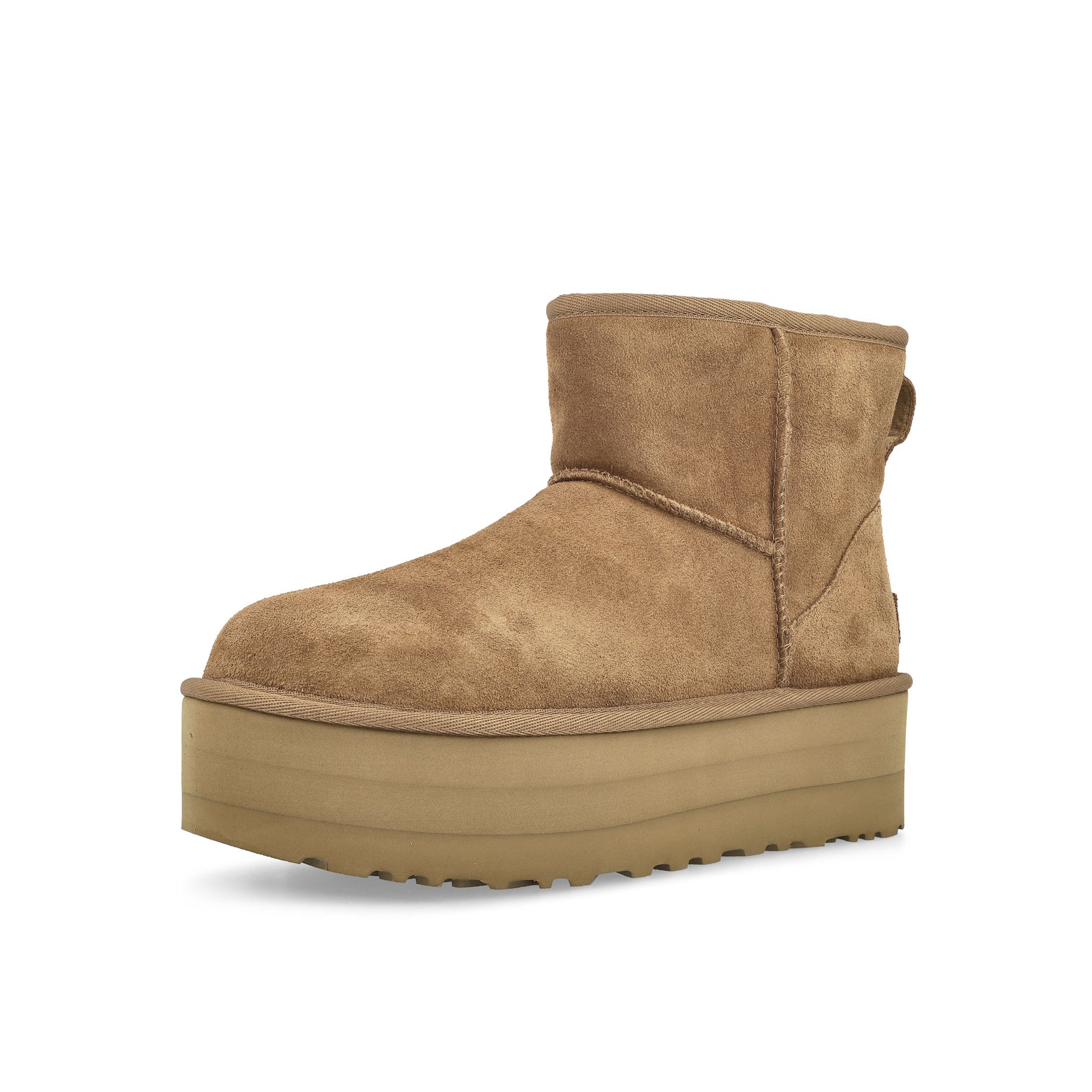 UGG W Classic Mini Platform Chestnut Boots 1134991-CHE / Chestnut Detail View 4 | GATE
