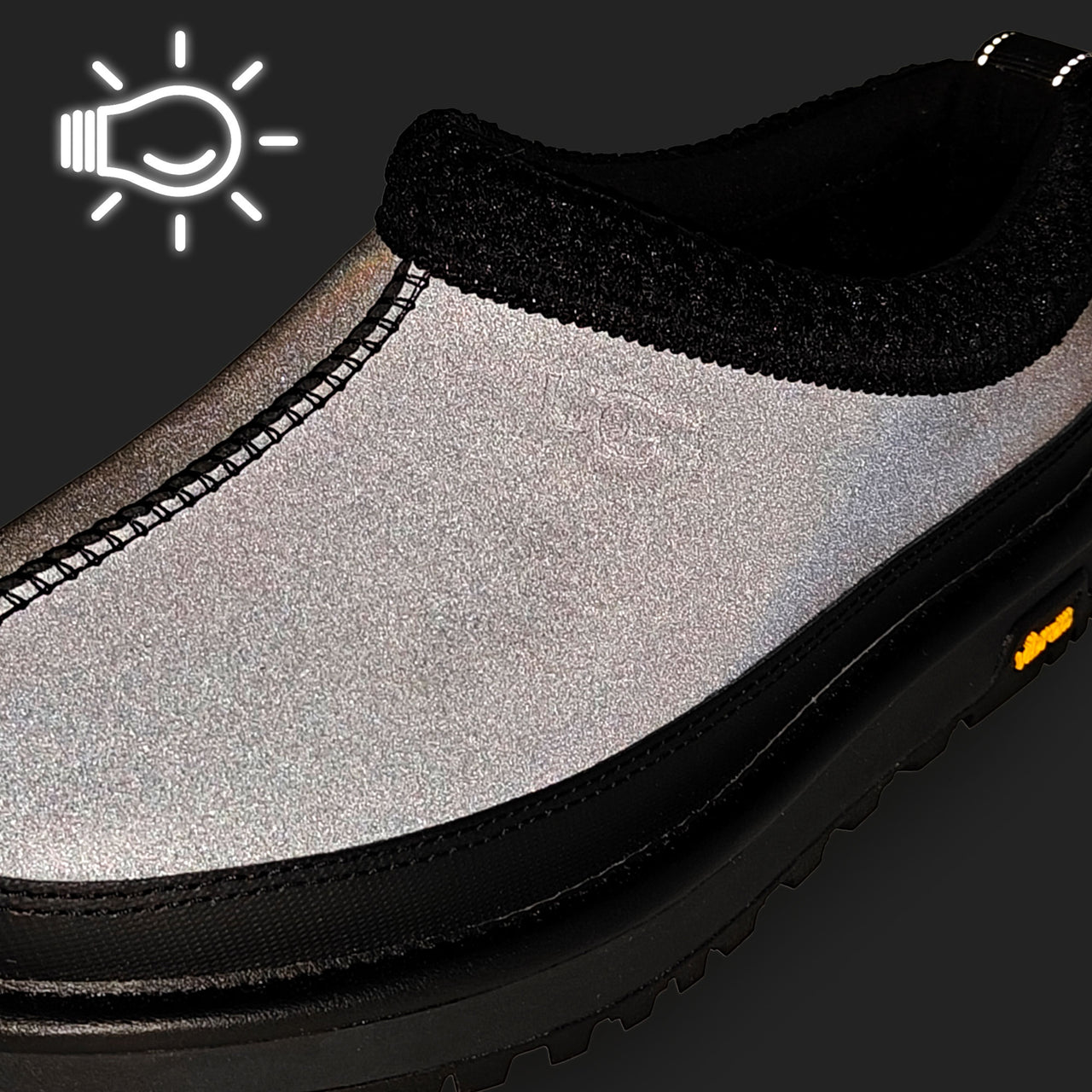 UGG M Tasman Reflective Black Reflective Boots 1172290-BRLC Detail View 1 | GATE