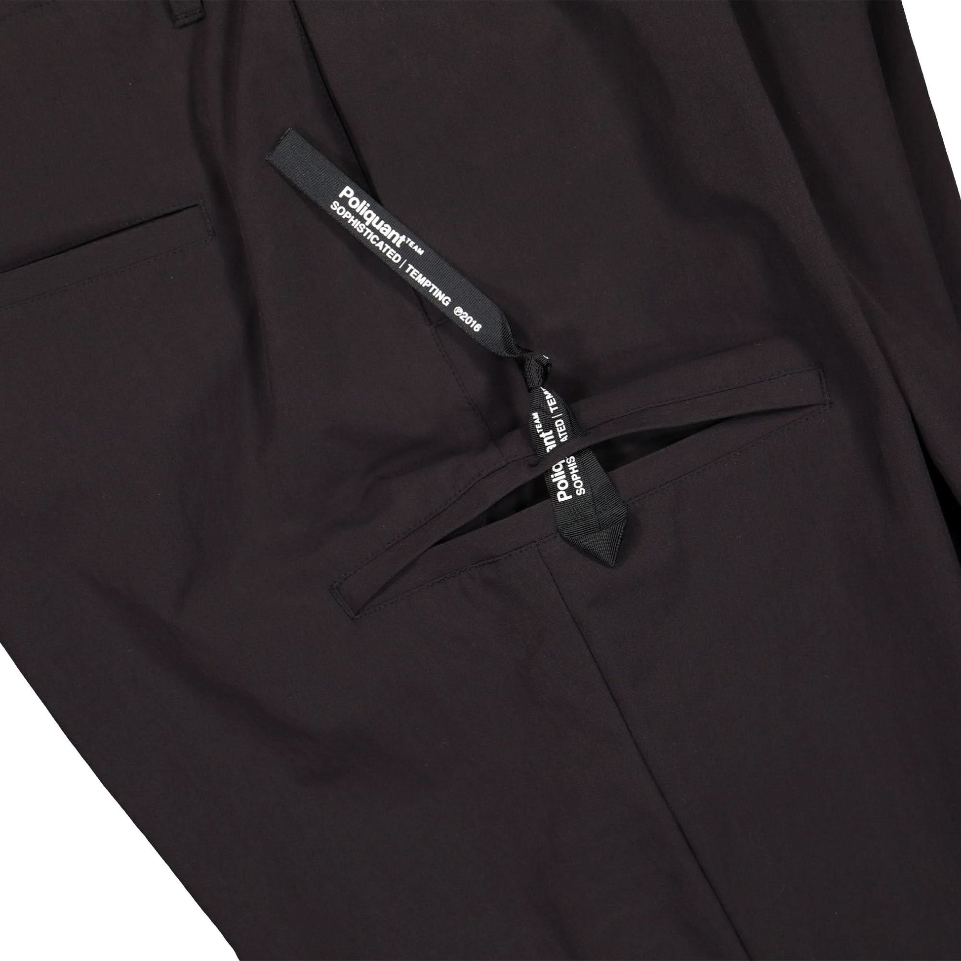 Poliquant Ultra Wide Easy Detachable Pants Black Detail view 5 | Gate