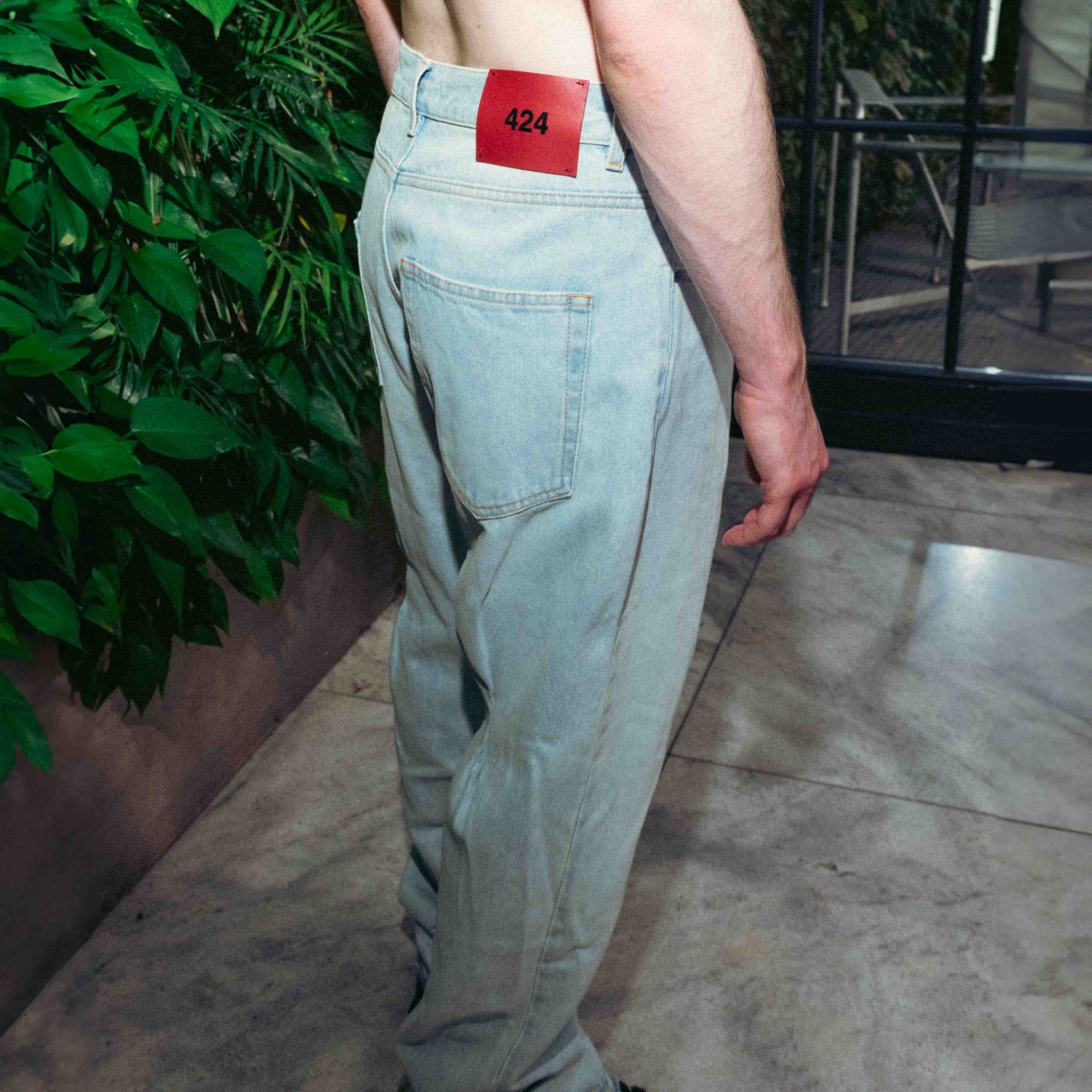 424 Baggy Trousers Blue Detail view 2 | Gate
