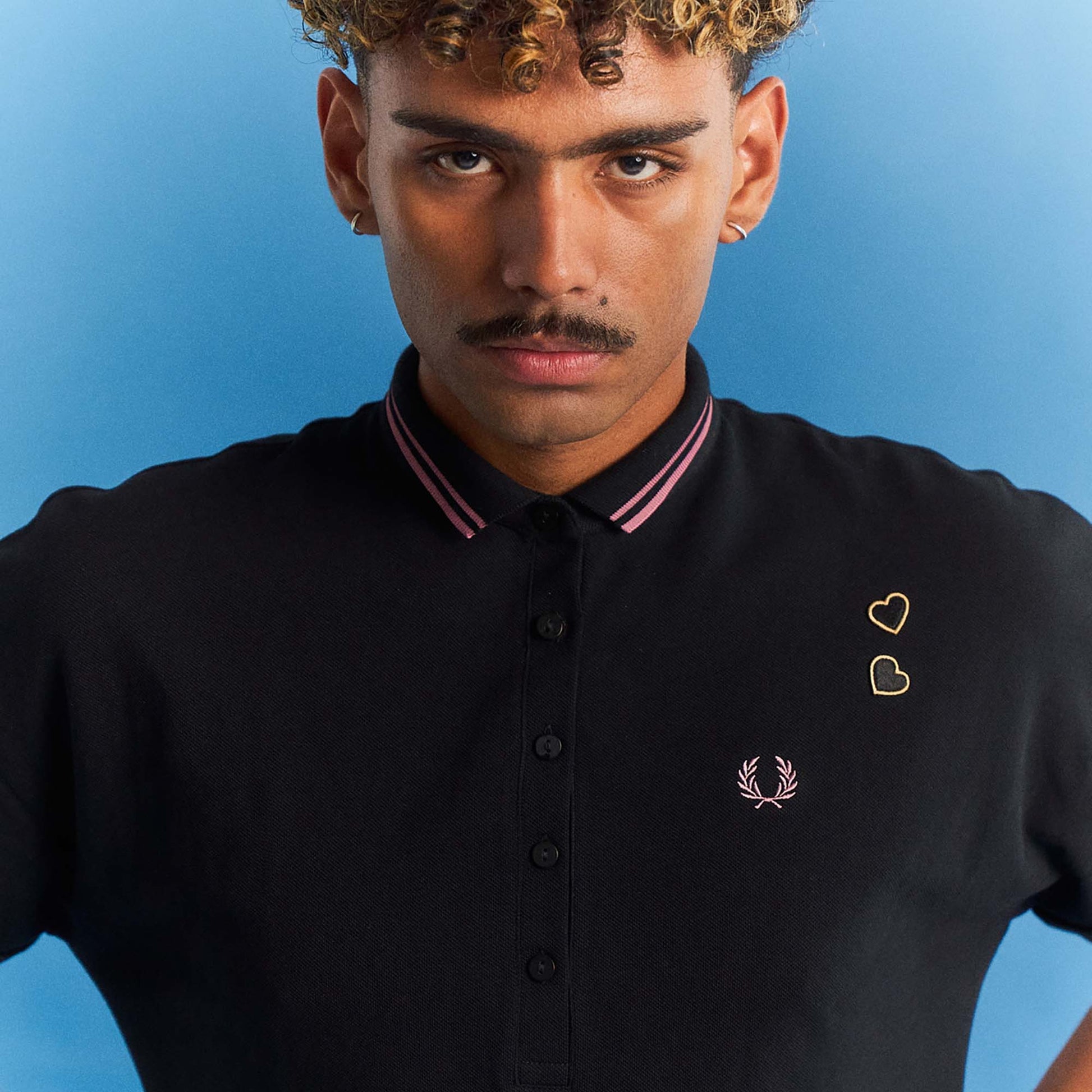 Fred Perry Tipped Pique Dress Black Detail view 2 | Gate