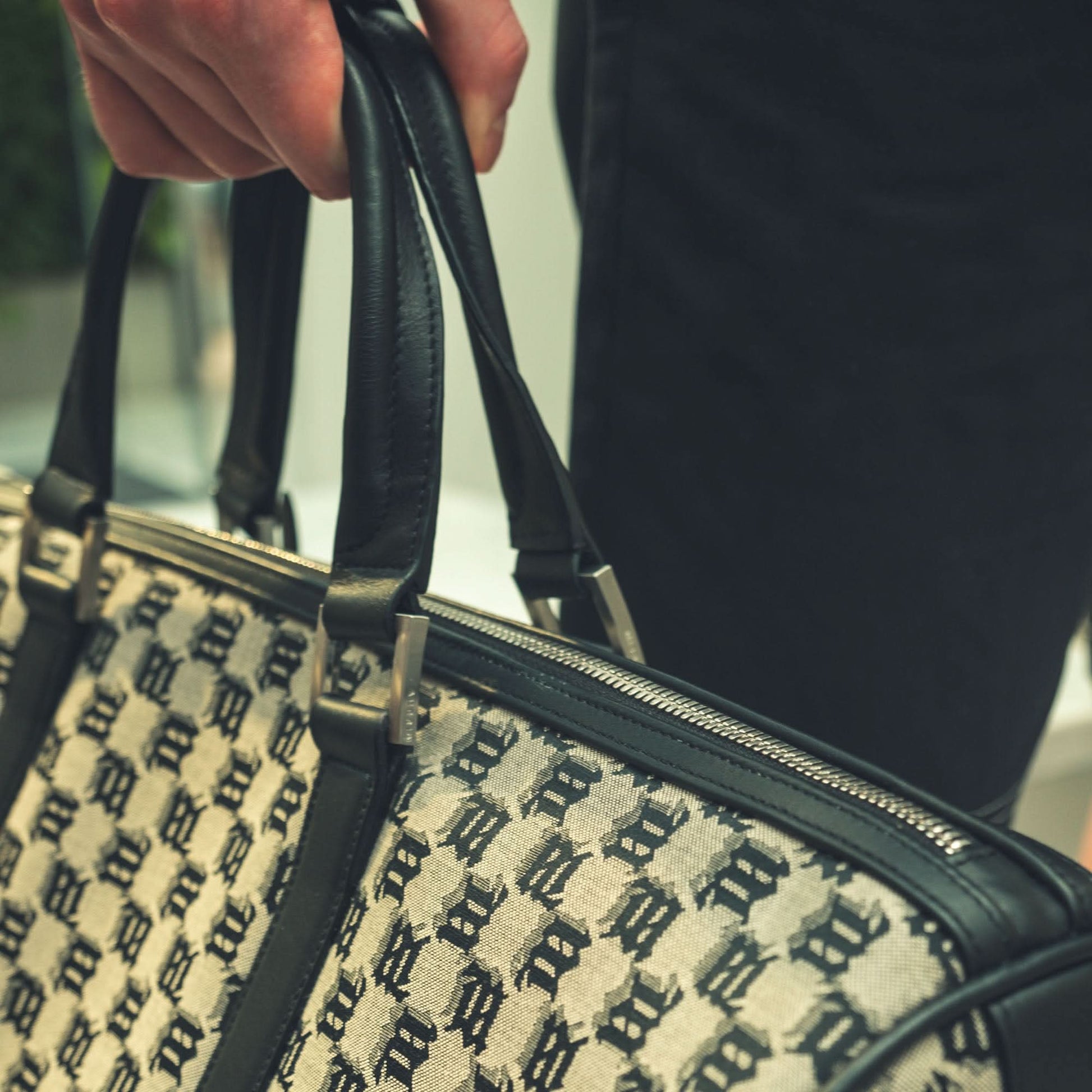 MISBHV Jacquard Monogram Weekender Bag Multicolor Detail view 2 | Gate