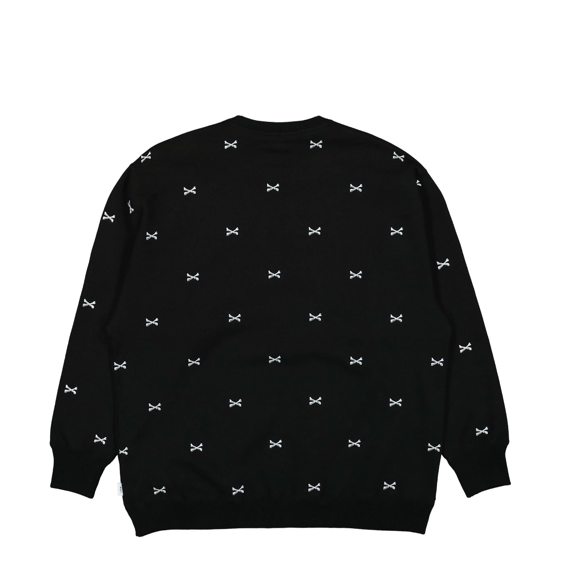 WTAPS ACNE Crossbones Crewneck Sweater Black Detail view 2 | Gate