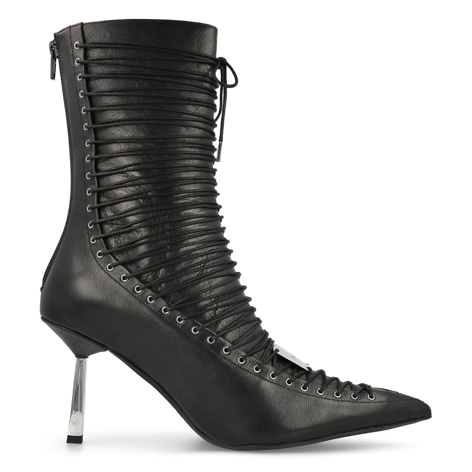 MISBHV High Heel Anastazja Ankle Boot Black Boots Detail view 3 | Gate