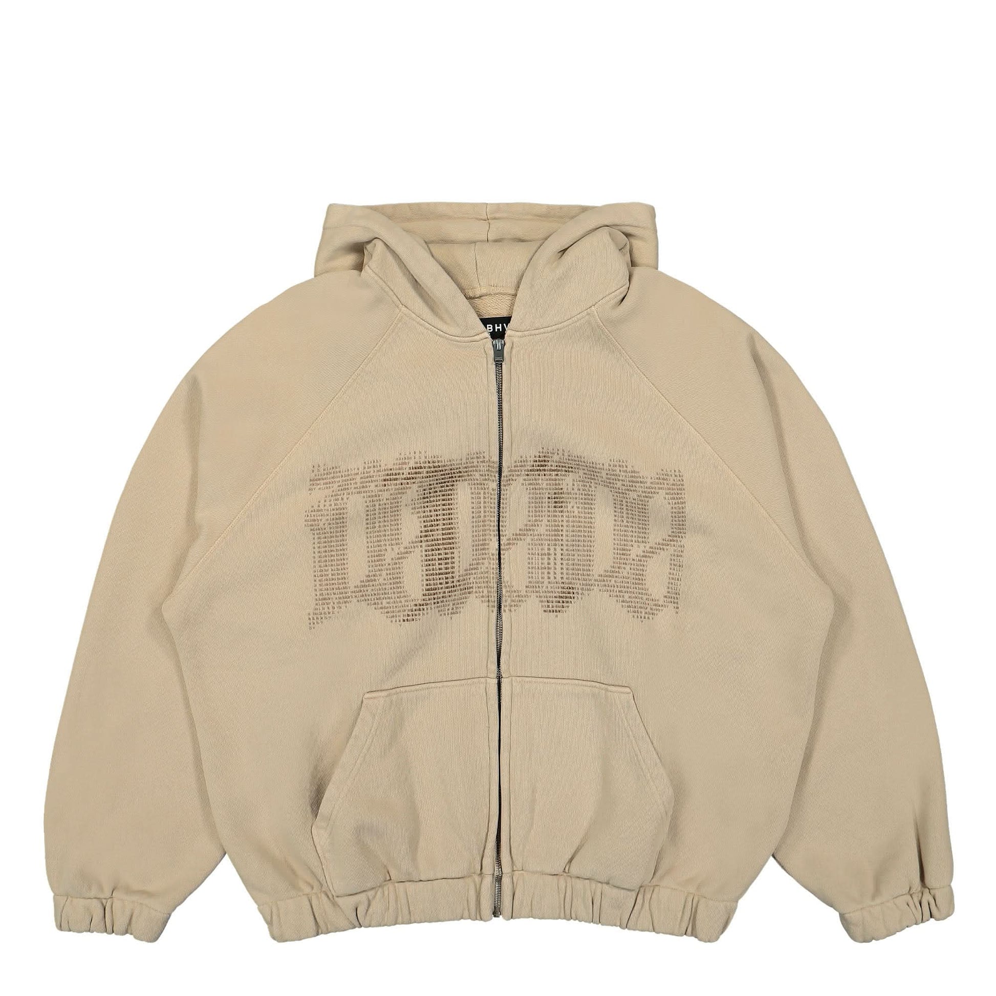 MISBHV Frequency Zipped Hoodie Beige Detail view 1 | Gate