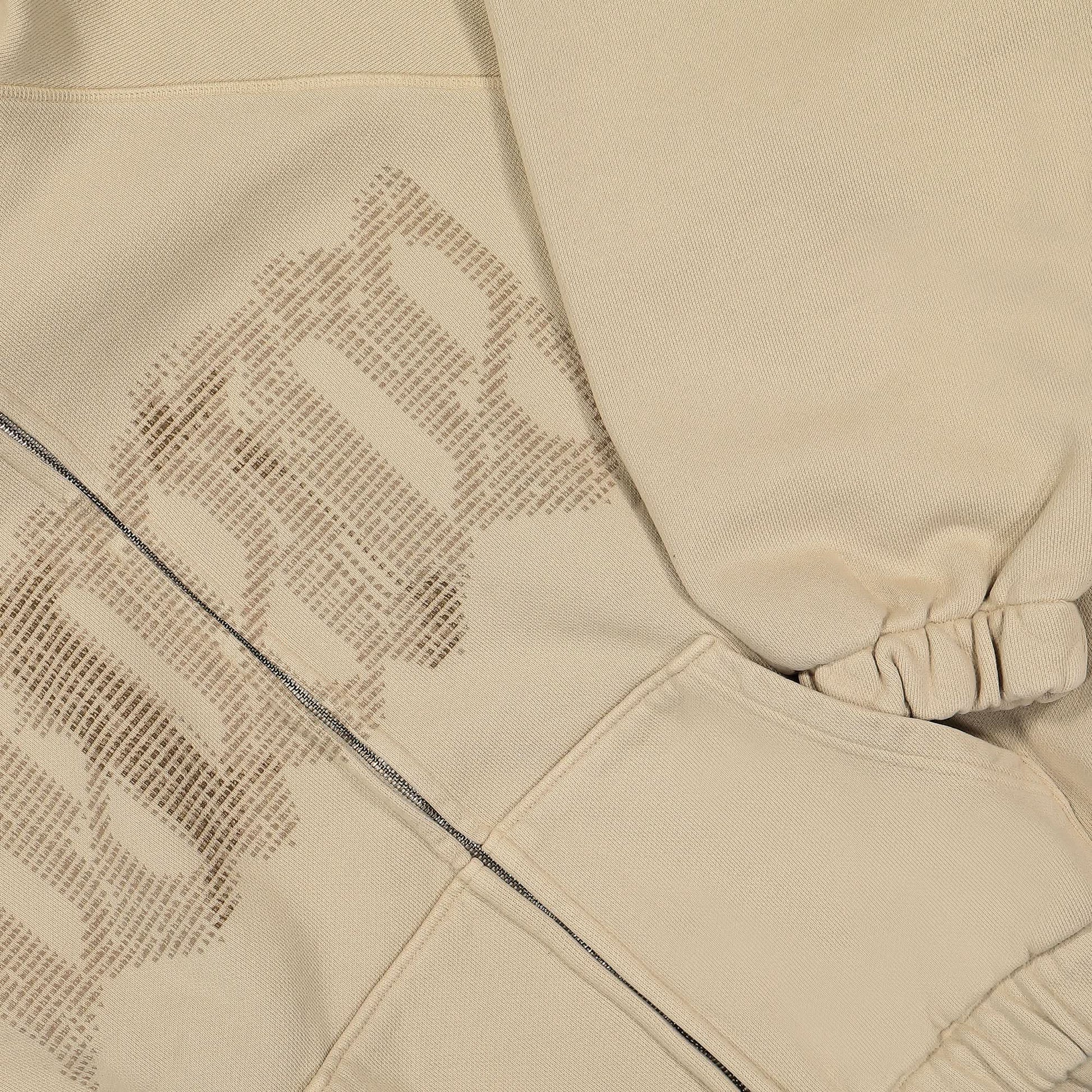 MISBHV Frequency Zipped Hoodie Beige Detail view 4 | Gate