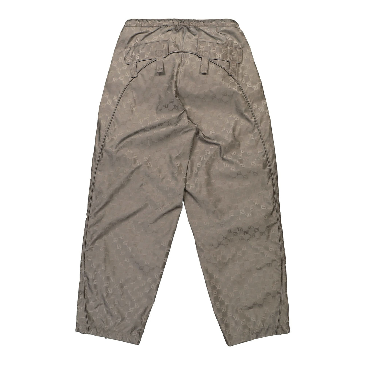 MISBHV Nylon Monogram Parachute Trousers Grey Detail view 1 | Gate