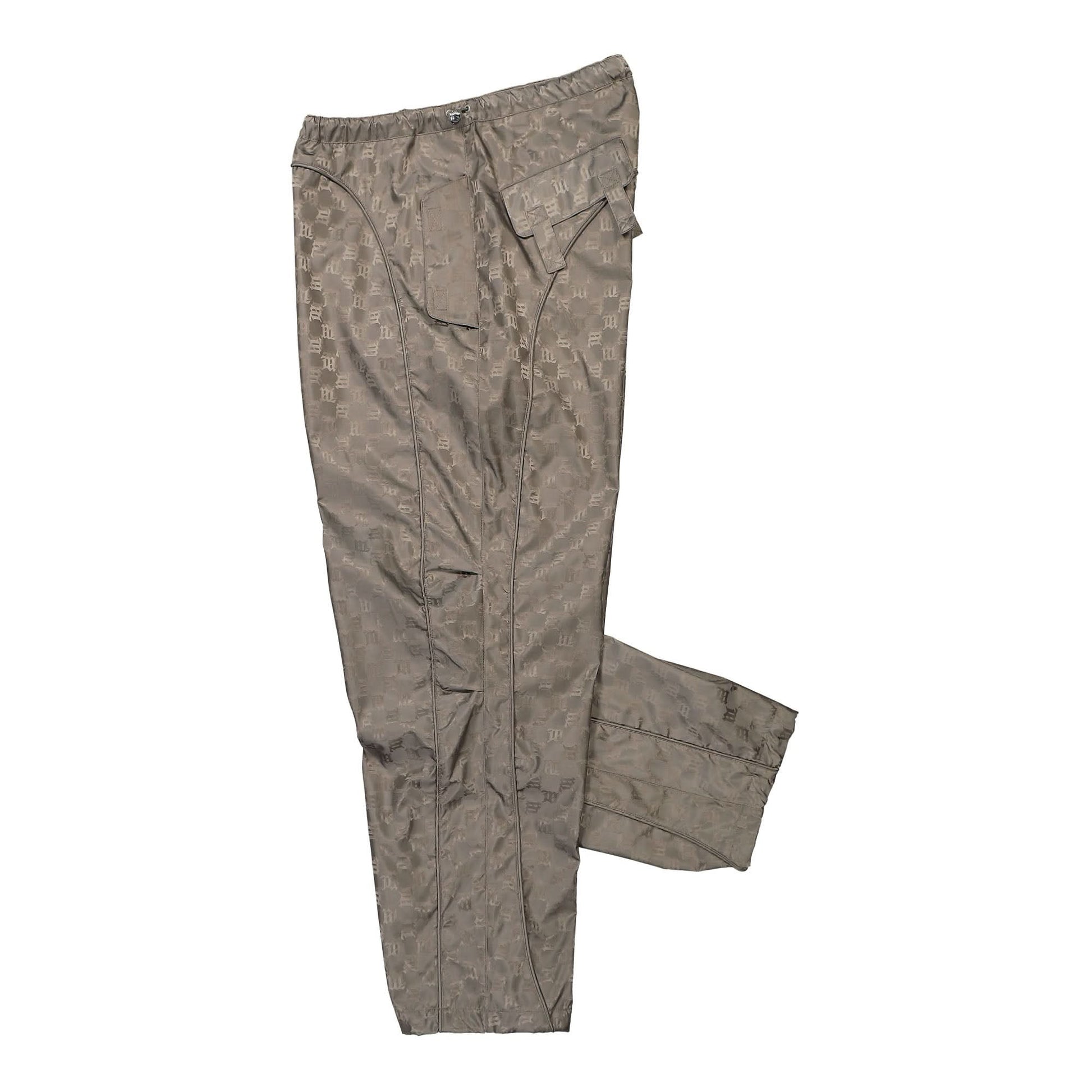 MISBHV Nylon Monogram Parachute Trousers Grey Detail view 3 | Gate