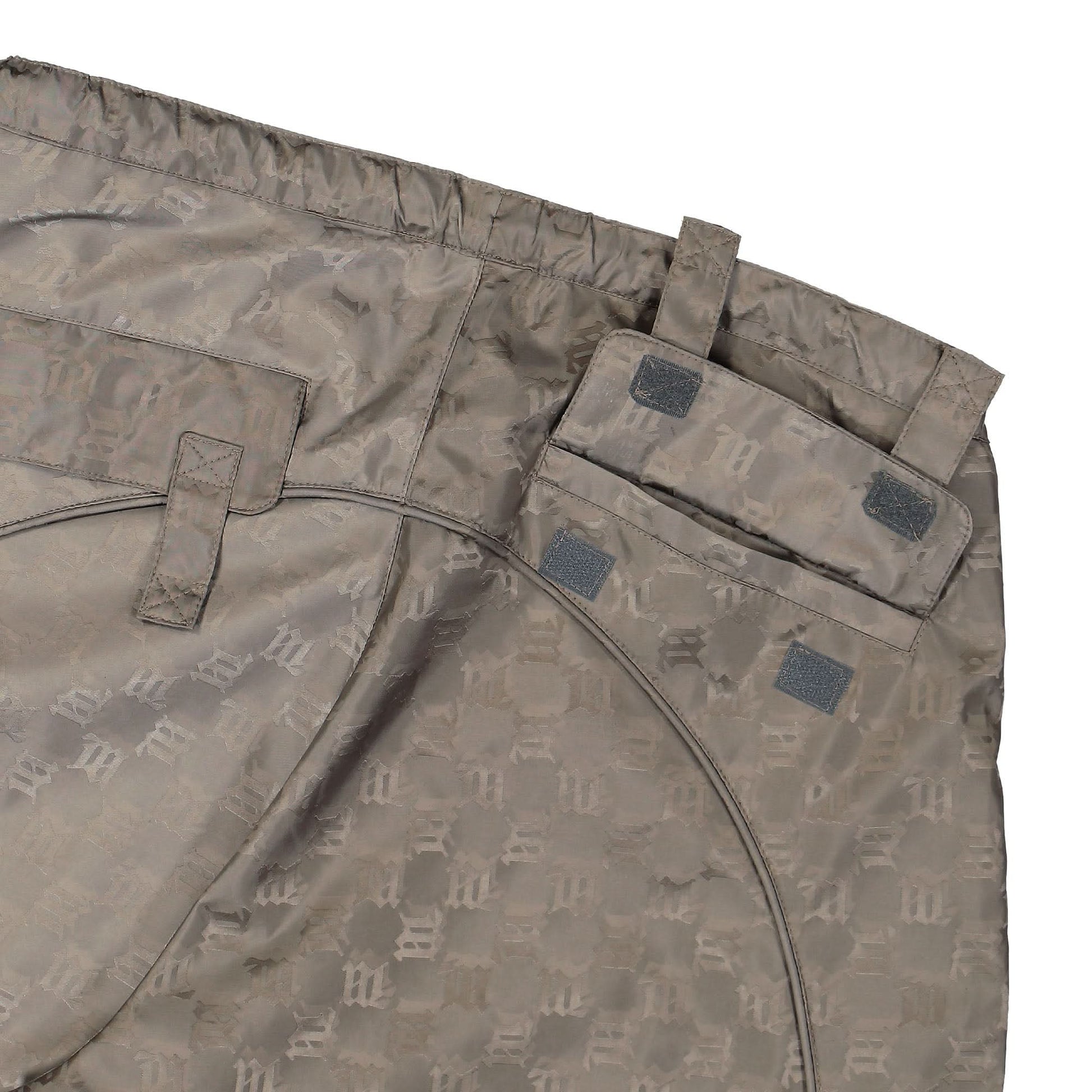MISBHV Nylon Monogram Parachute Trousers Grey Detail view 5 | Gate