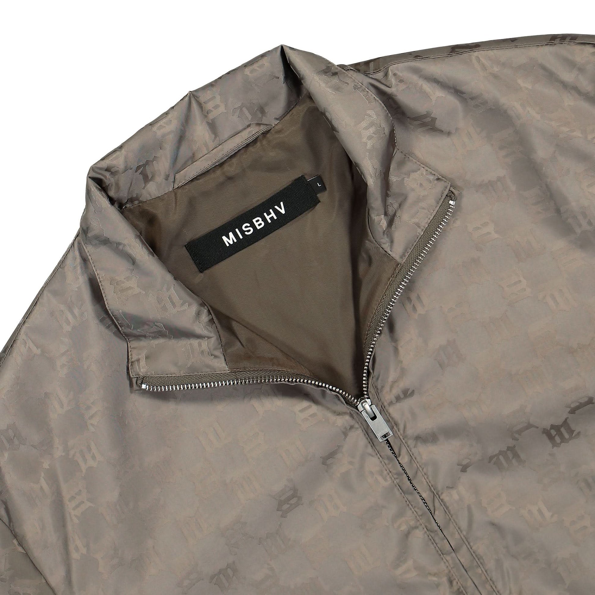MISBHV Nylon Monogram Track Jacket Grey Detail view 3 | Gate