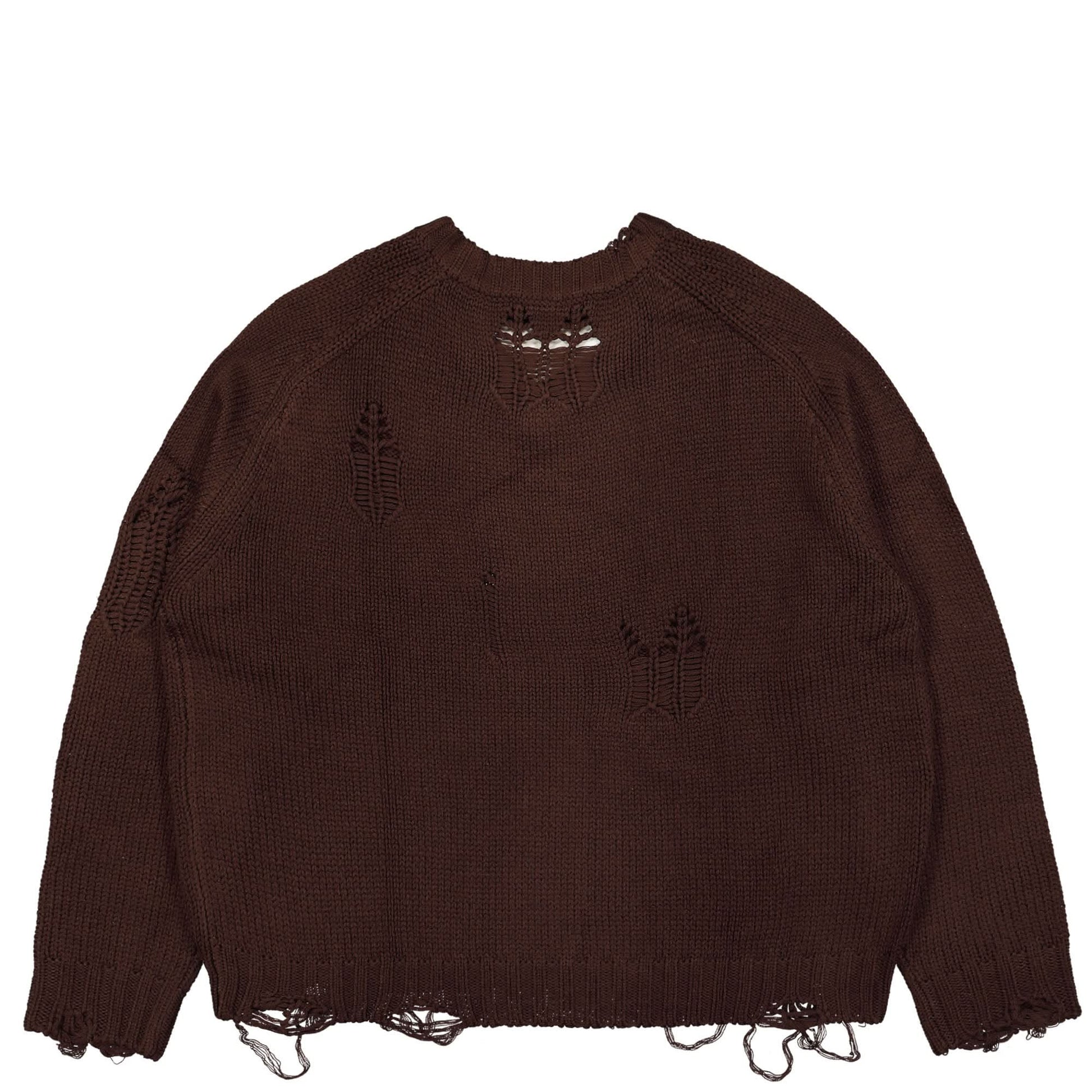 MISBHV Distressed Knit Brown Detail view 2 | Gate