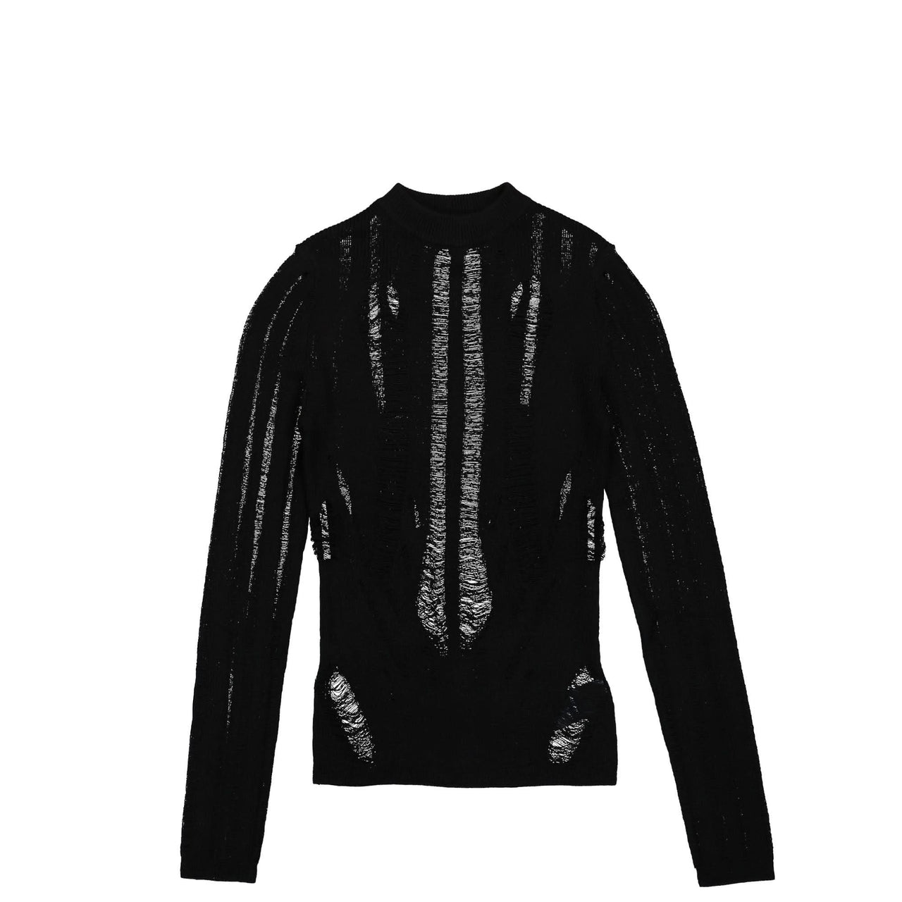 MISBHV Pinstripe Cocoon Longsleeve Black Detail view 1 | Gate