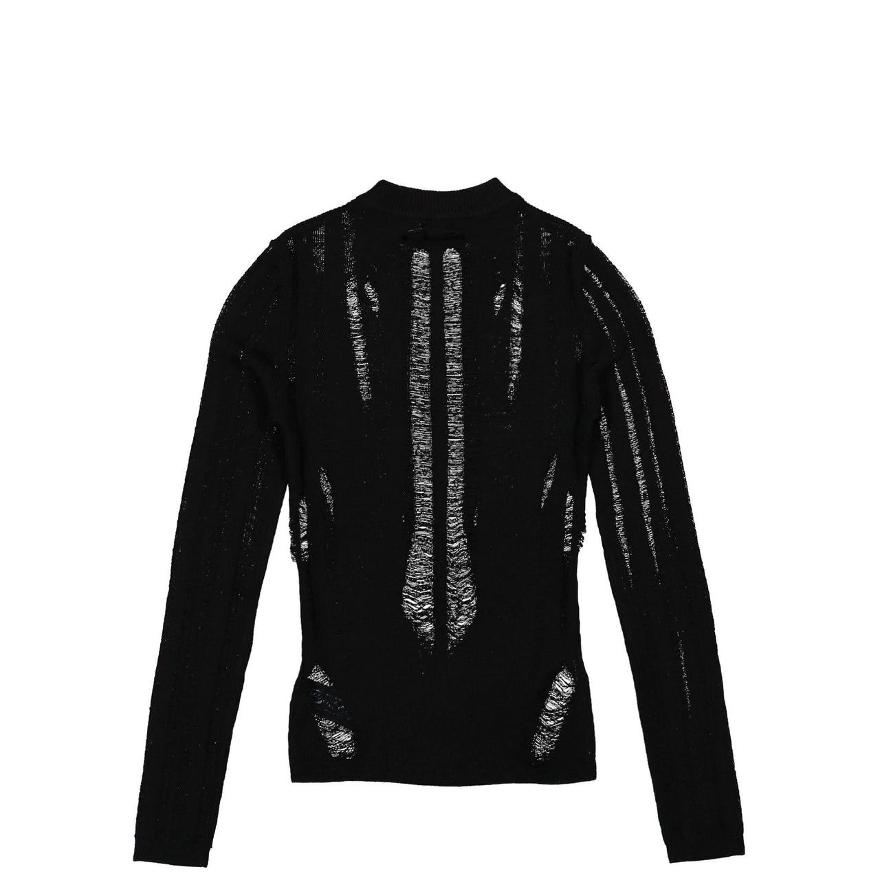 MISBHV Pinstripe Cocoon Longsleeve Black Detail view 1 | Gate