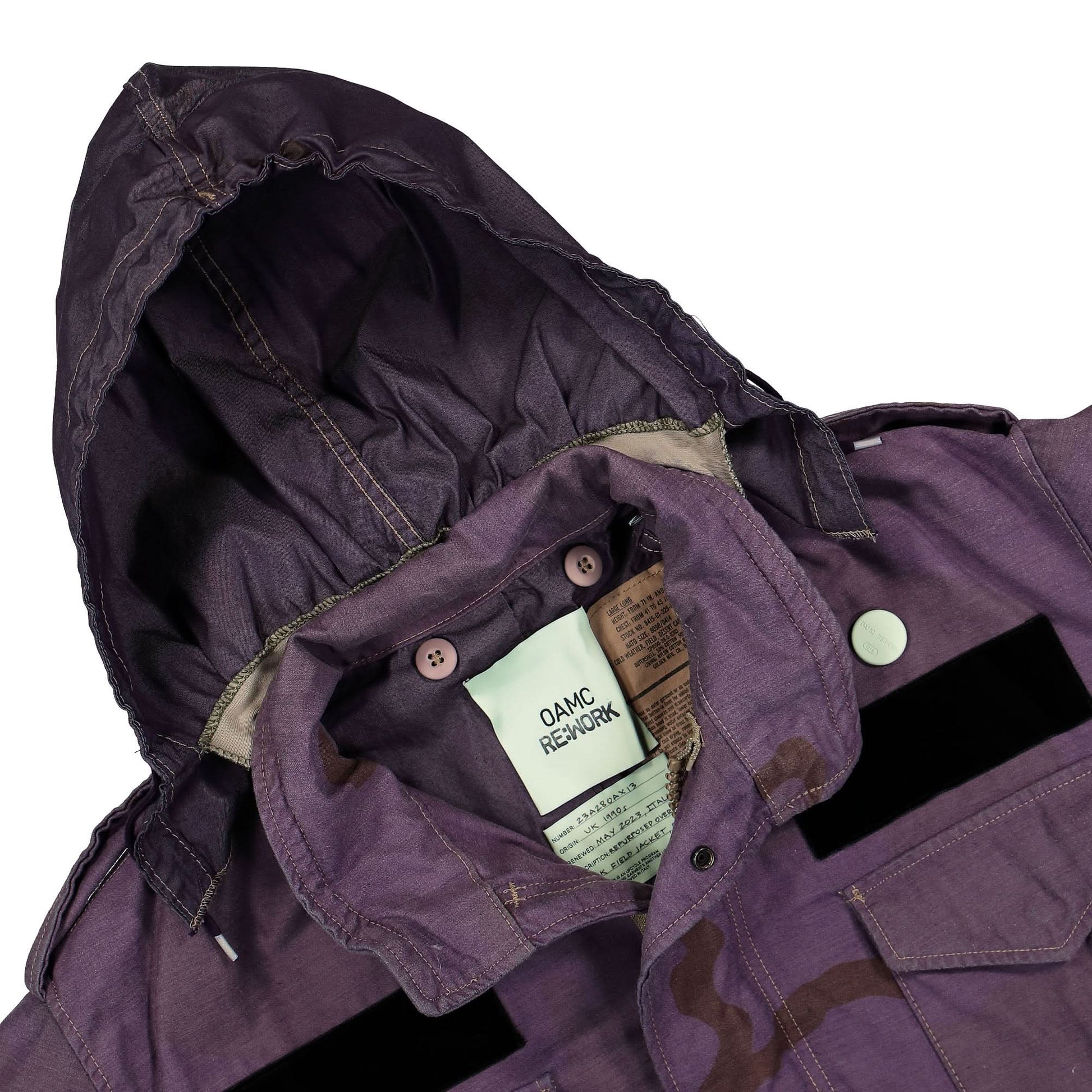OAMC RE:Work Field Jacket Purple Detail view 3 | Gate
