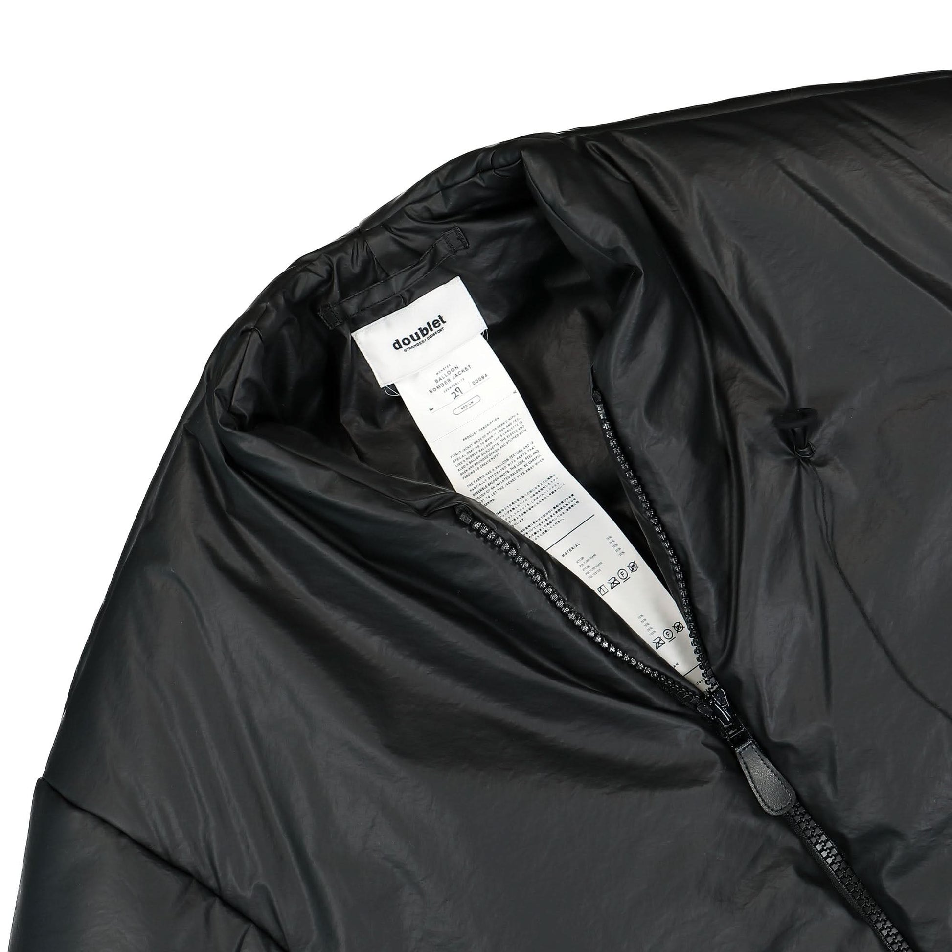Doublet Baloon Bomber Jacket Black Detail view 3 | Gate