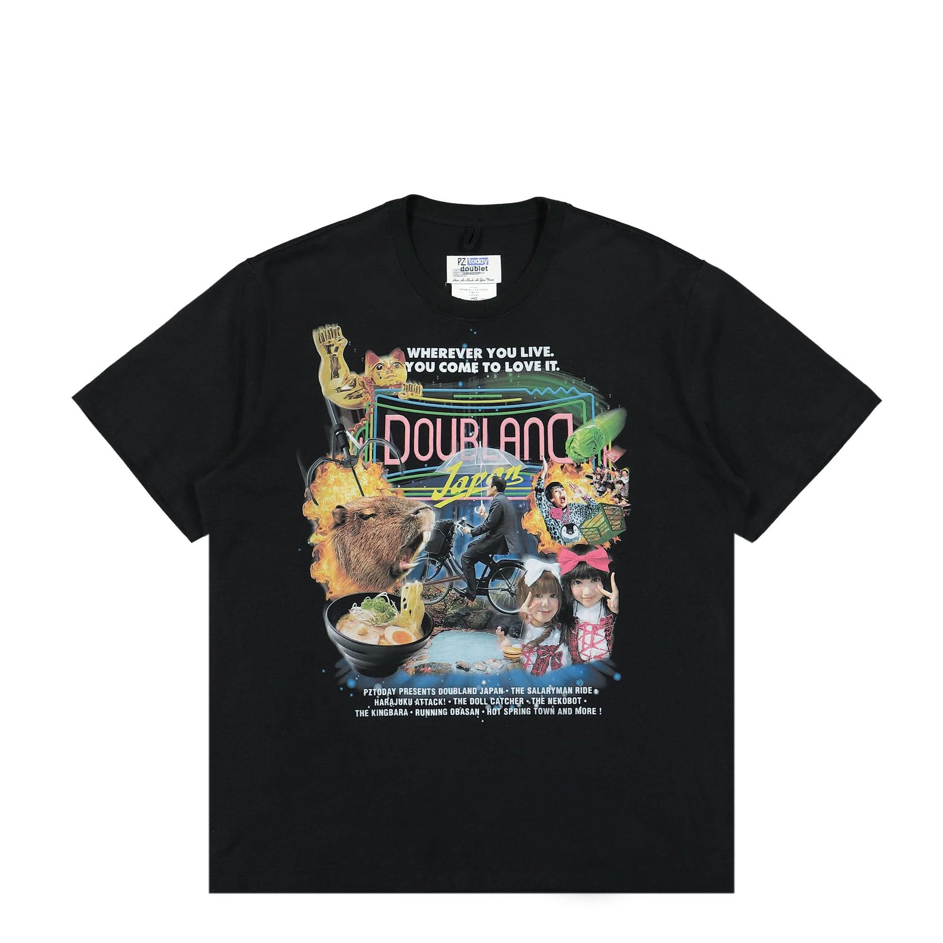 Doublet Doubland Japan T-Shirt Black Detail view 1 | Gate