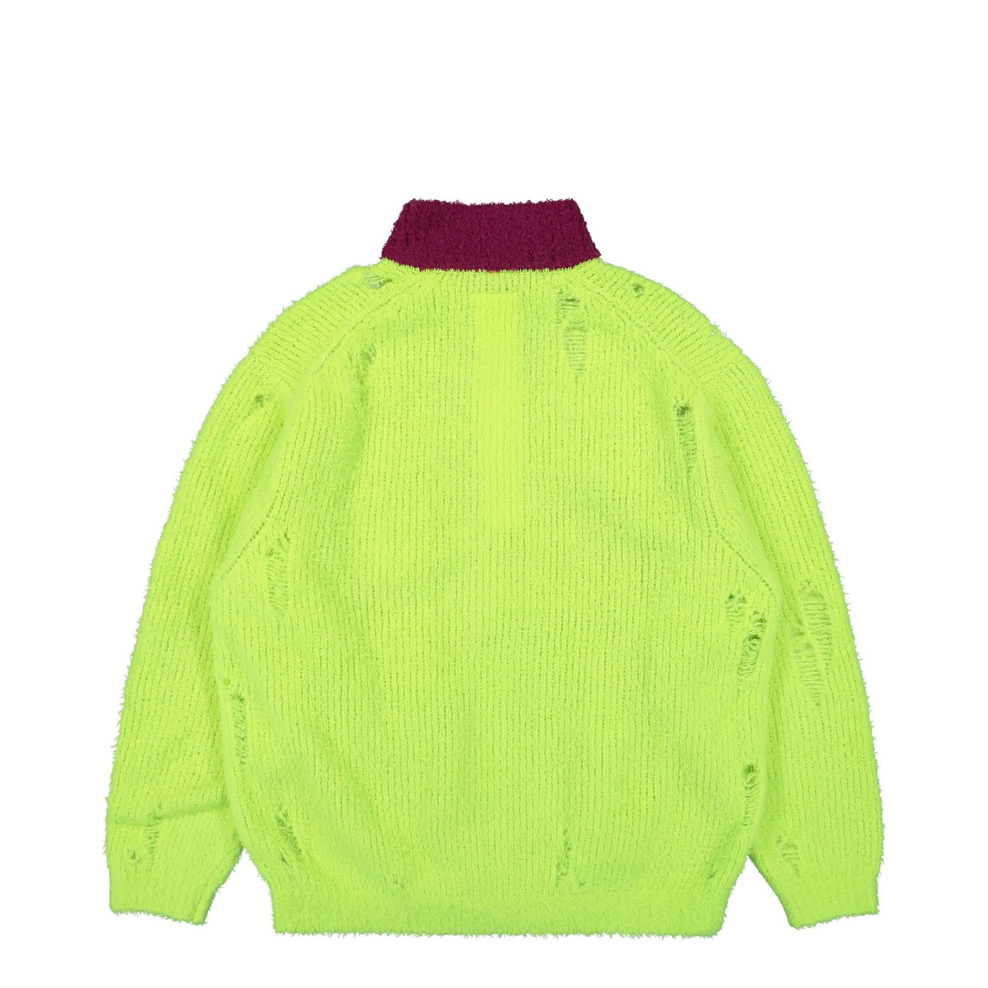 Doublet Fleece Knit Blouson Green Detail view 2 | Gate