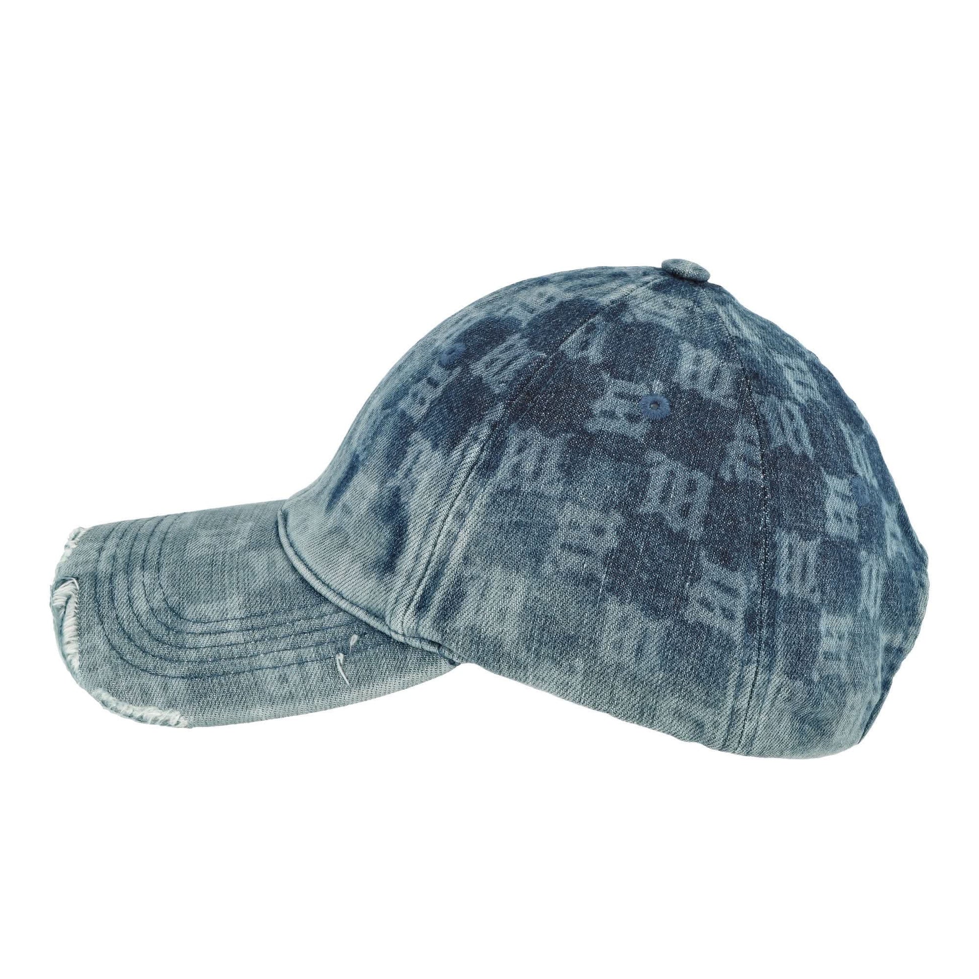 MISBHV Washed Denim Monogram Cap Blue Detail view 2 | Gate