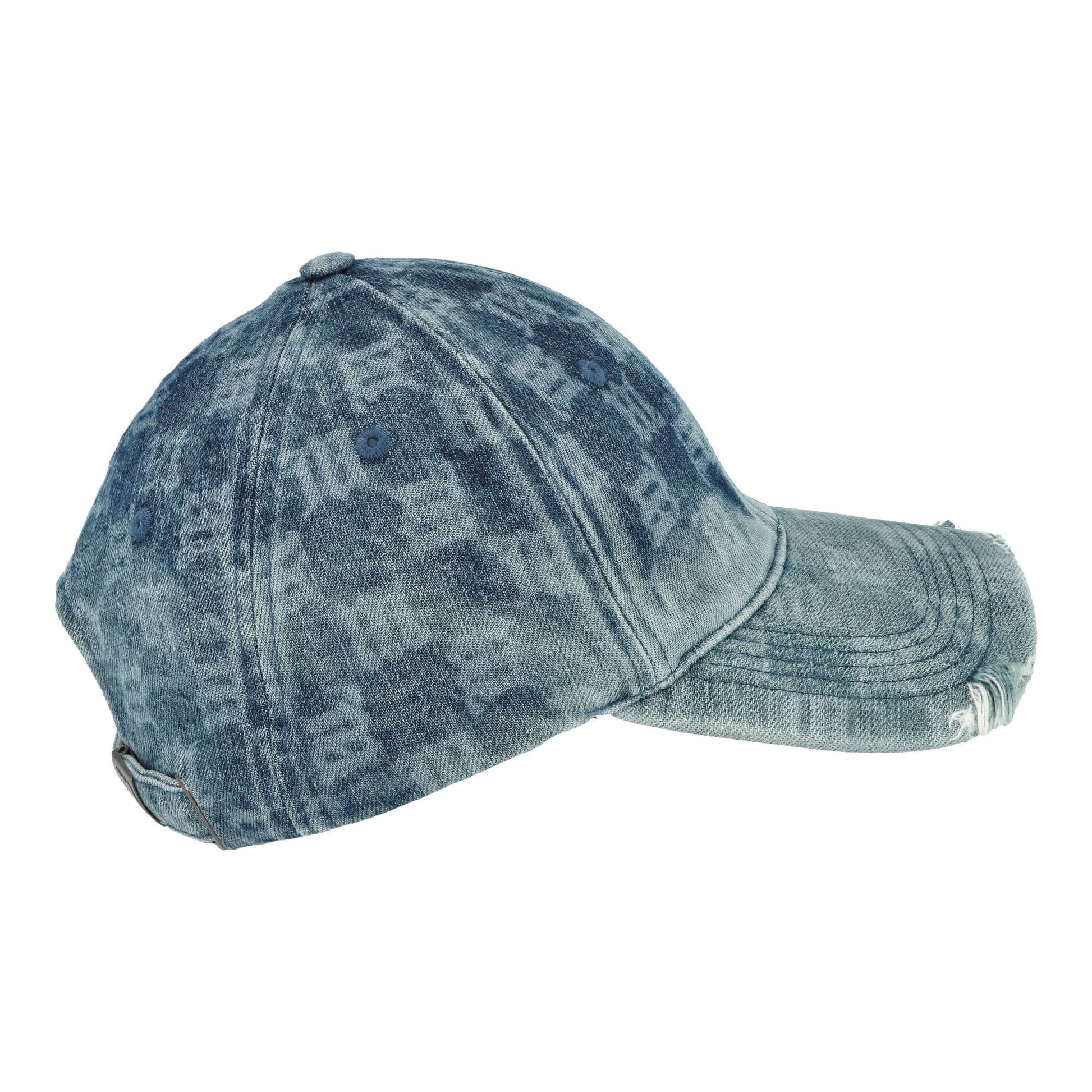 MISBHV Washed Denim Monogram Cap Blue Detail view 4 | Gate