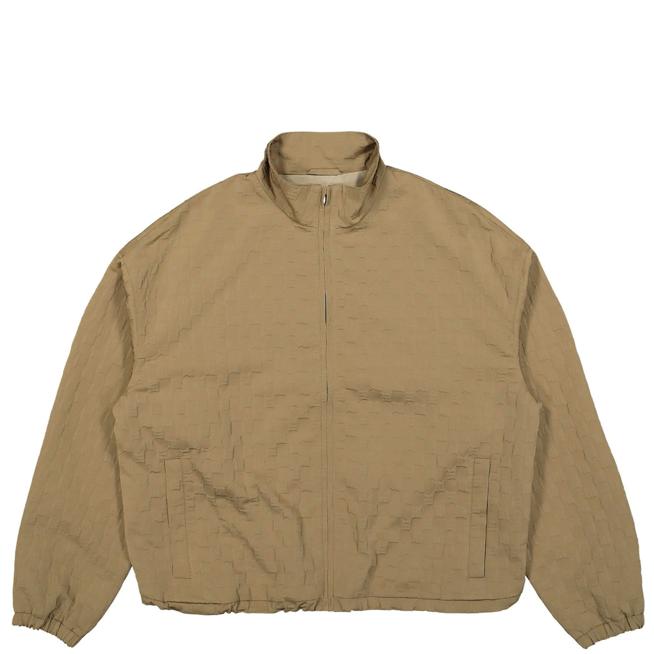 MISBHV Embossed Monogram Milano Jacket Brown Detail view 1 | Gate