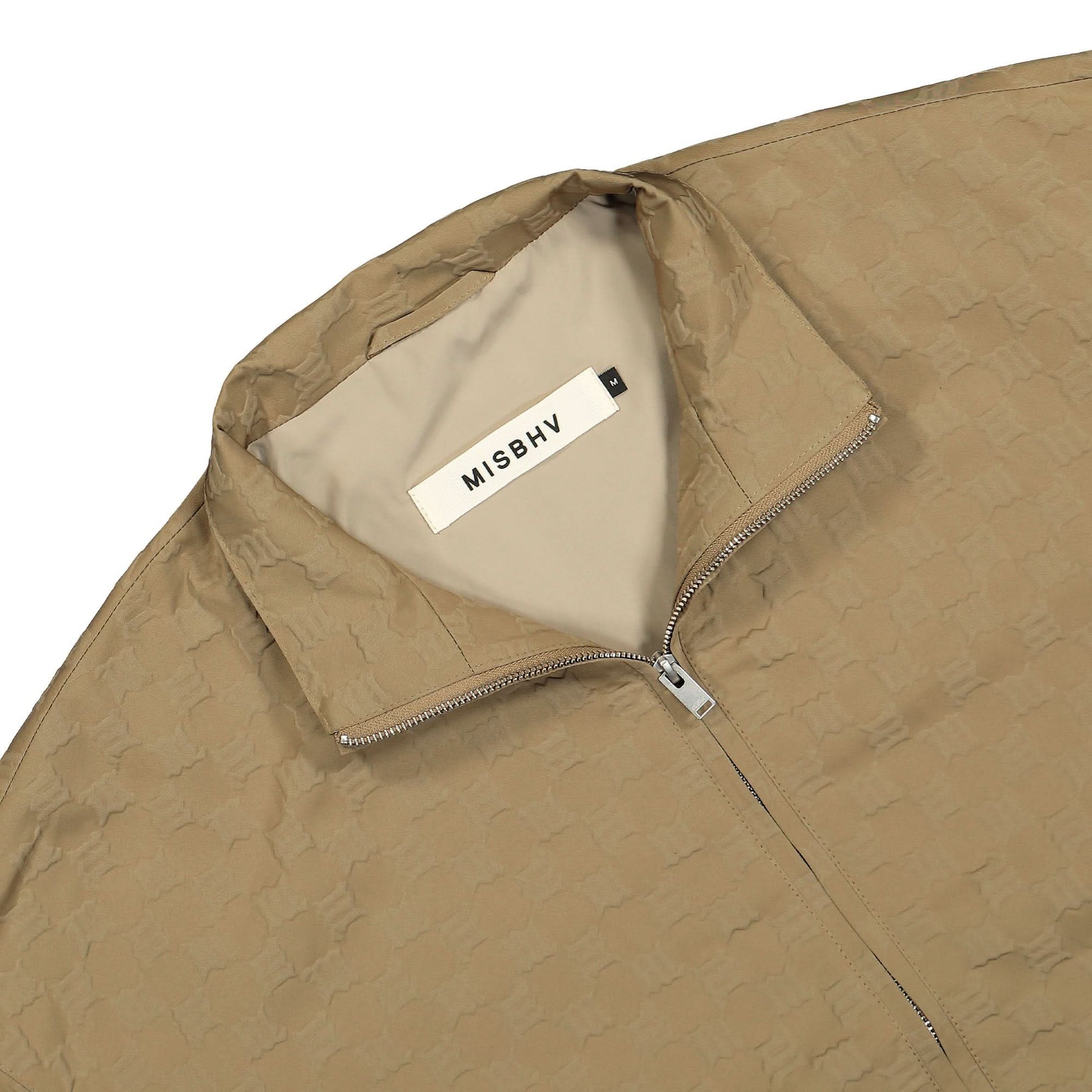 MISBHV Embossed Monogram Milano Jacket Brown Detail view 3 | Gate