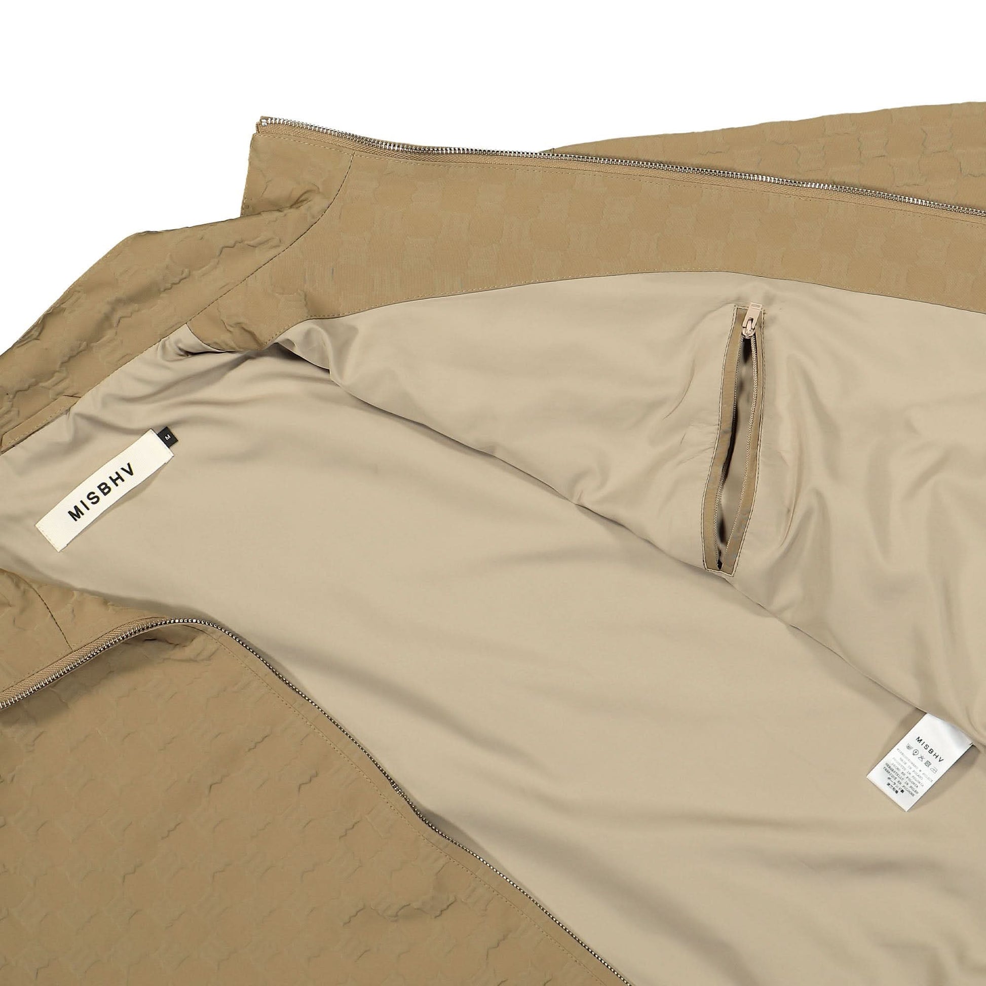 MISBHV Embossed Monogram Milano Jacket Brown Detail view 5 | Gate