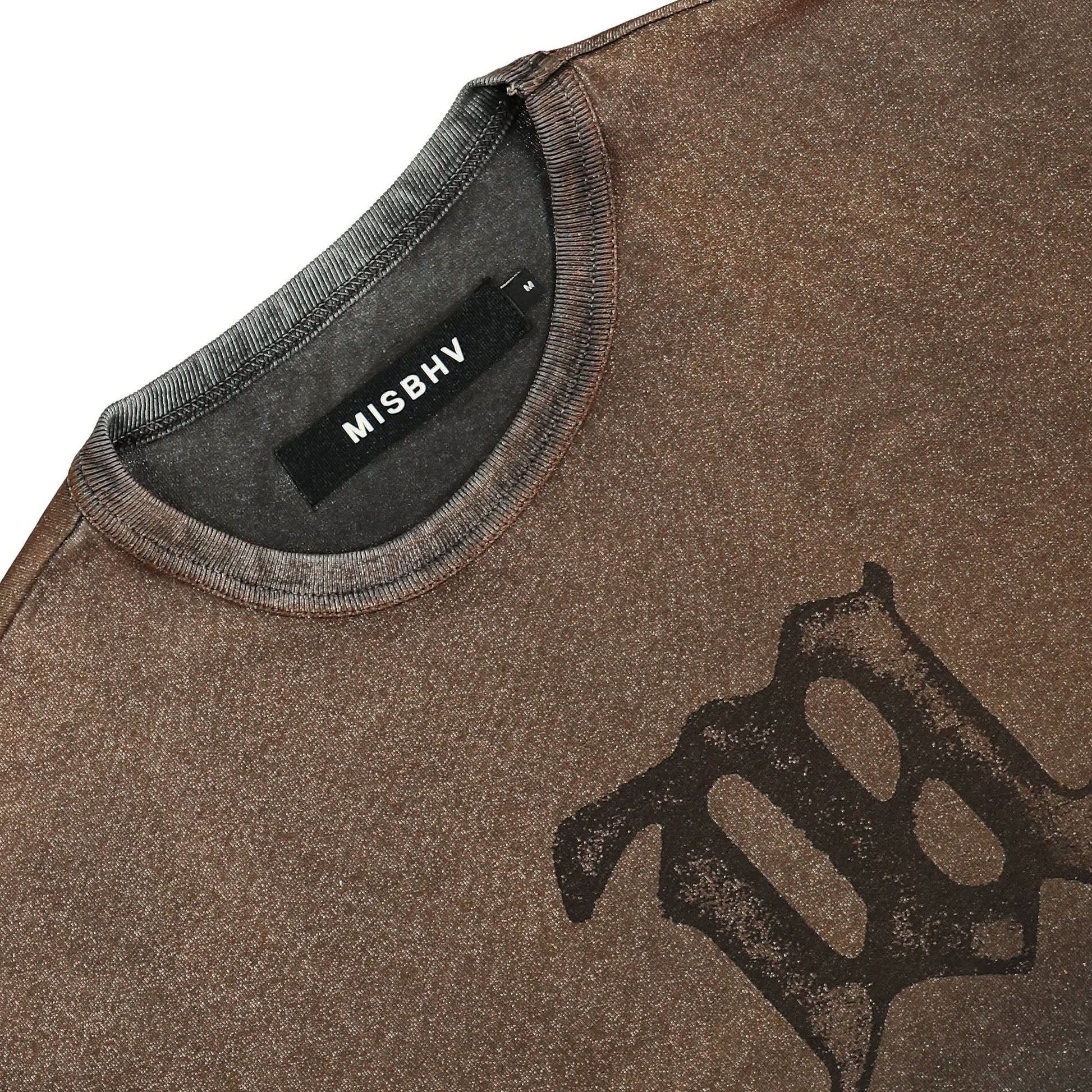 MISBHV Signature T-Shirt Brown Detail view 3 | Gate